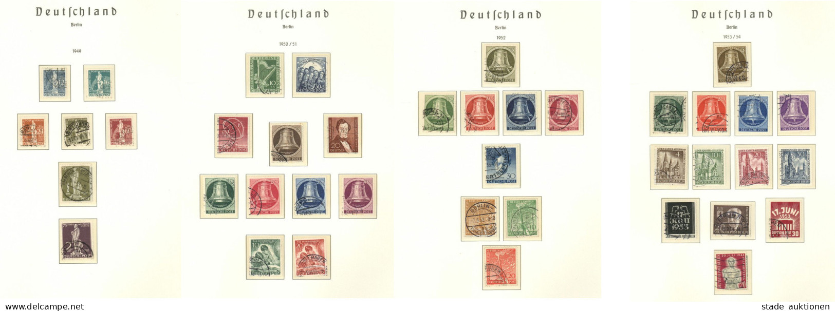 BERLIN Sammlung Auf Vordruck Im Klemmbinder Gestempelt, Ohne Schwarz/Rotaufdrucke, 1950-1977 Fast Kpl. (ohne Währungsges - Otros & Sin Clasificación