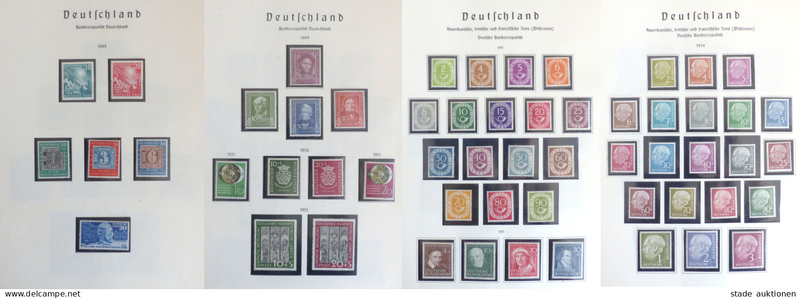 BUND Sammlung 1949-1969 Postfrisch** Sauber Auf Vordruck-Blättern, Posthornsatz Geprüft Schlegel BPP - Andere & Zonder Classificatie