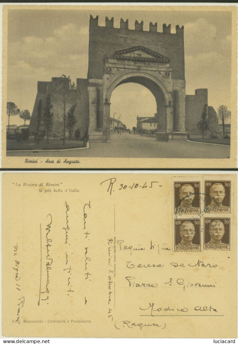 RIMINI -ARCO D'AUGUSTO 1945 - Rimini