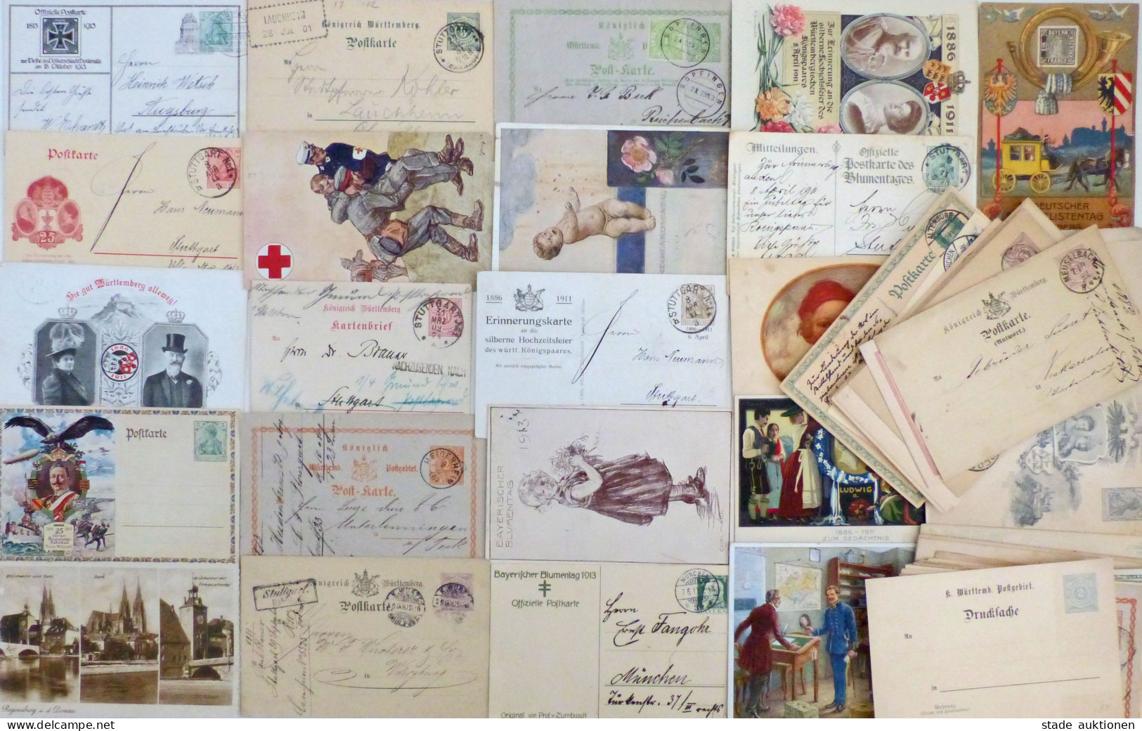 Deutsches Reich/Altdeutschland Lot Mit Ca. 70 Ganzsachen, Dabei Auch Etliche Privatpostkarten, Leicht Unterschiedliche E - 100 - 499 Postcards