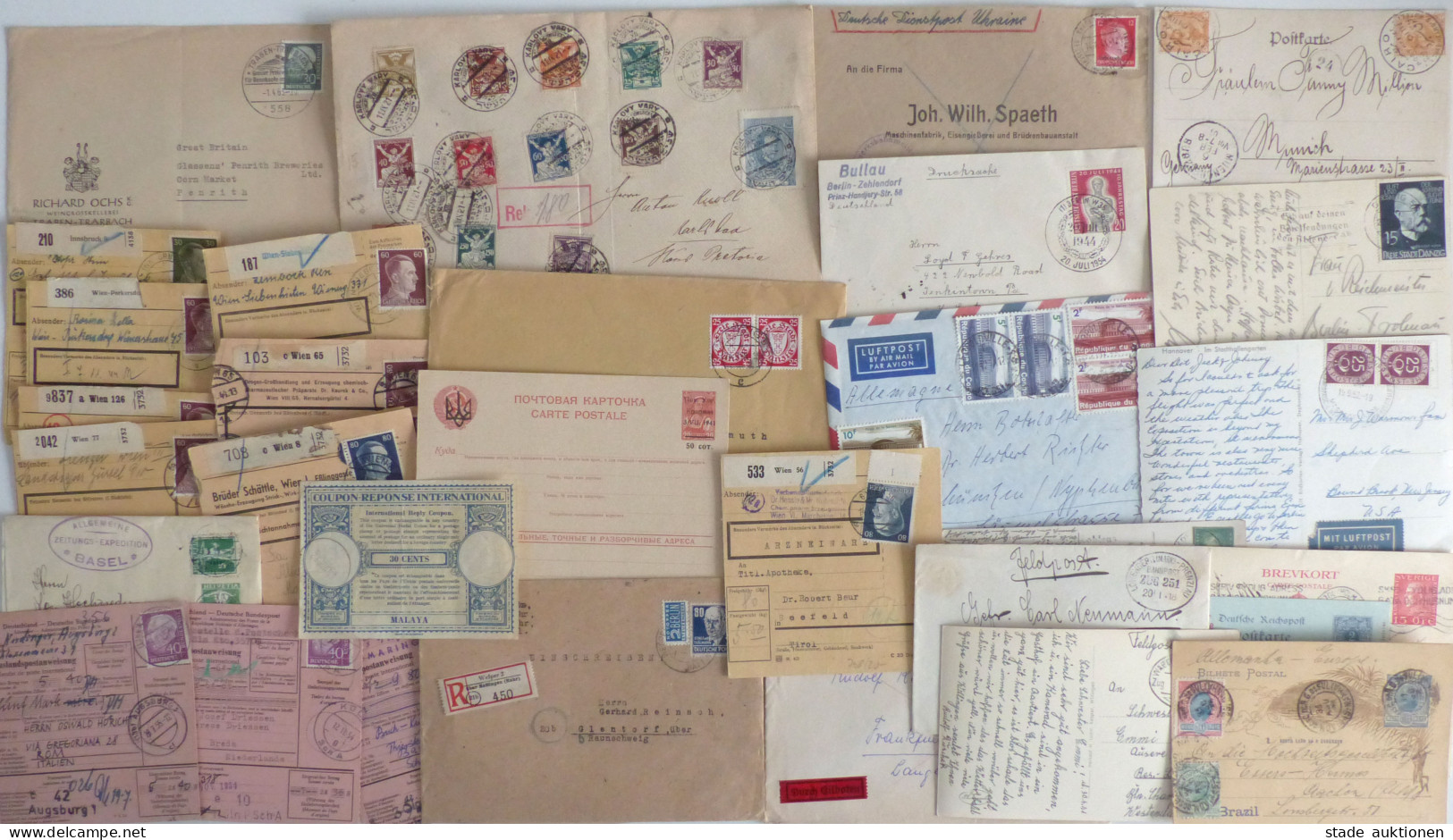 Briefe-Posten Alle Welt, Meist Deutschland, Ca. 25 Rücklose Aus Vorherigen Auktionen (insgesamt 35 Belege), Hoher Ausruf - 100 - 499 Postales