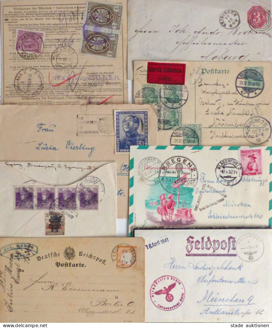 Briefeposten (über 50 Stück), Viel Deutschland Ab Brustschilde, Etliche Interessante Belege, Viel Vor 1945, Auch Ausland - 100 - 499 Postcards