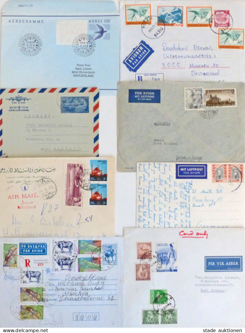 Europa/Alle Welt/Übersee Briefe Bzw. Postkarten, Ein Paar Ganzsachen, Sammlung Mit Meist Moderner Bedarfspost Nach 1945  - 100 - 499 Postales