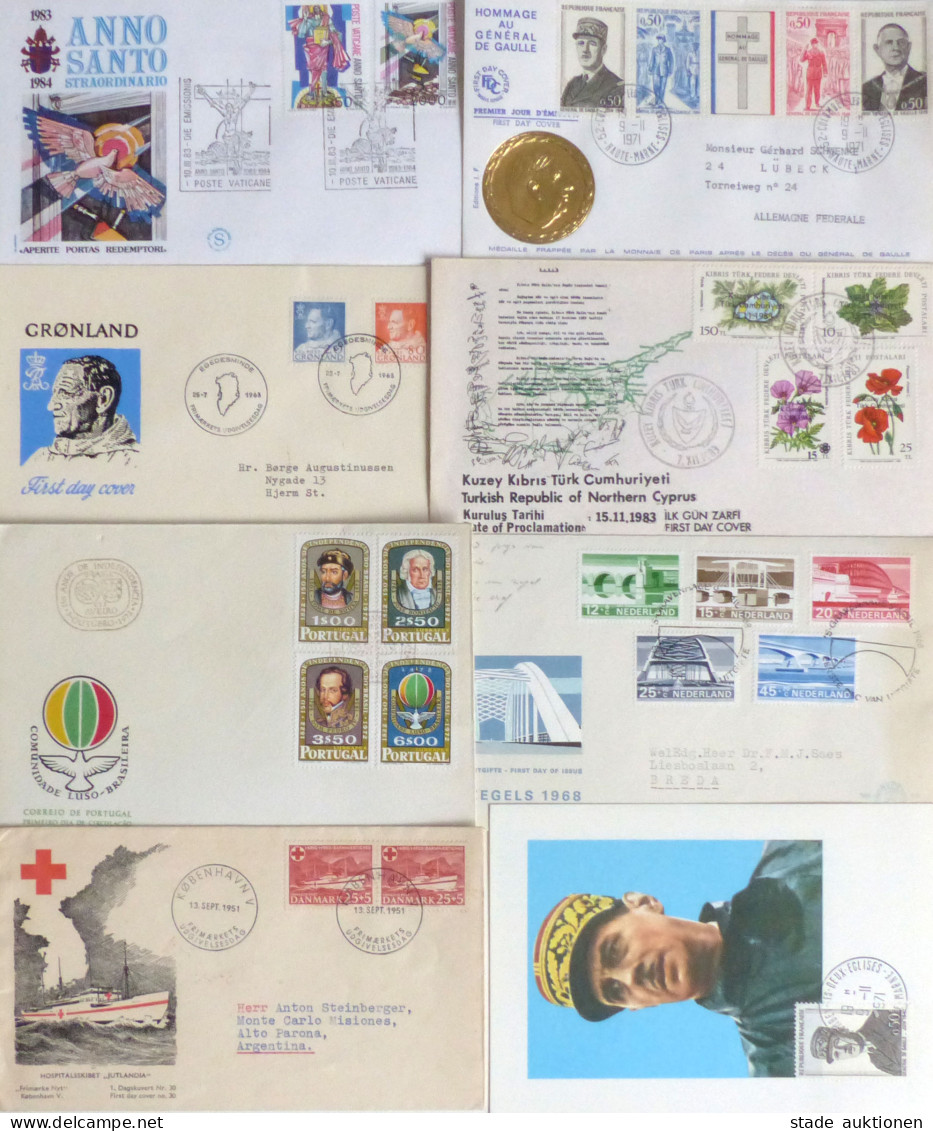 Europa Reichhaltig Briefe U. Belege Im Kleinen Karton, Meist Moderne FDC - 100 - 499 Postales