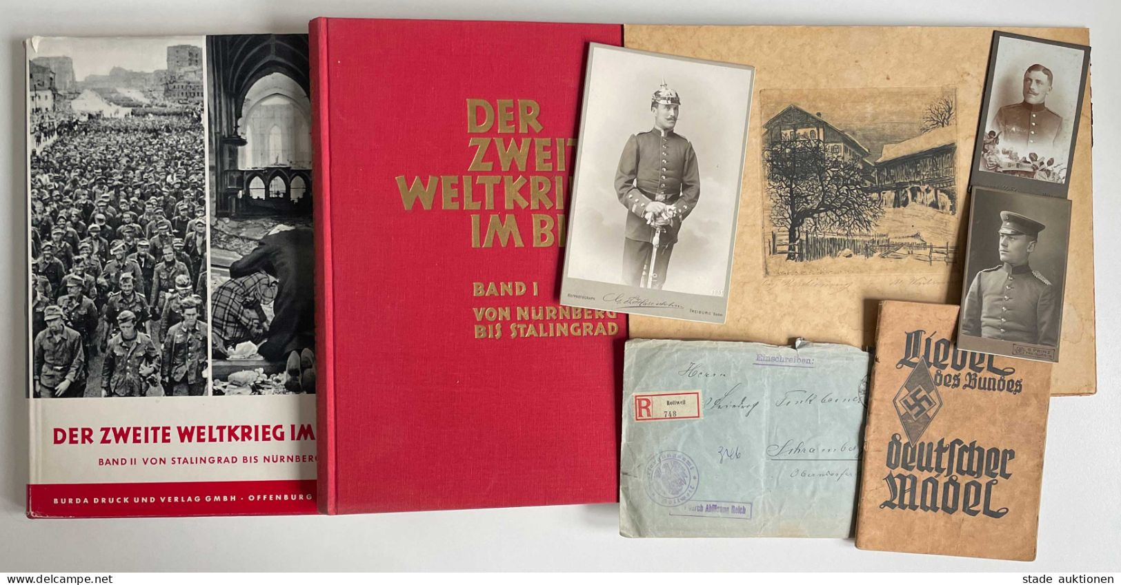 WUKI Kiste Mit Ansichtskarten, Briefen, Büchern, Fotos, Dokumenten Usw. Viel Militär U.a. WK II, Fundgrube - 100 - 499 Postkaarten