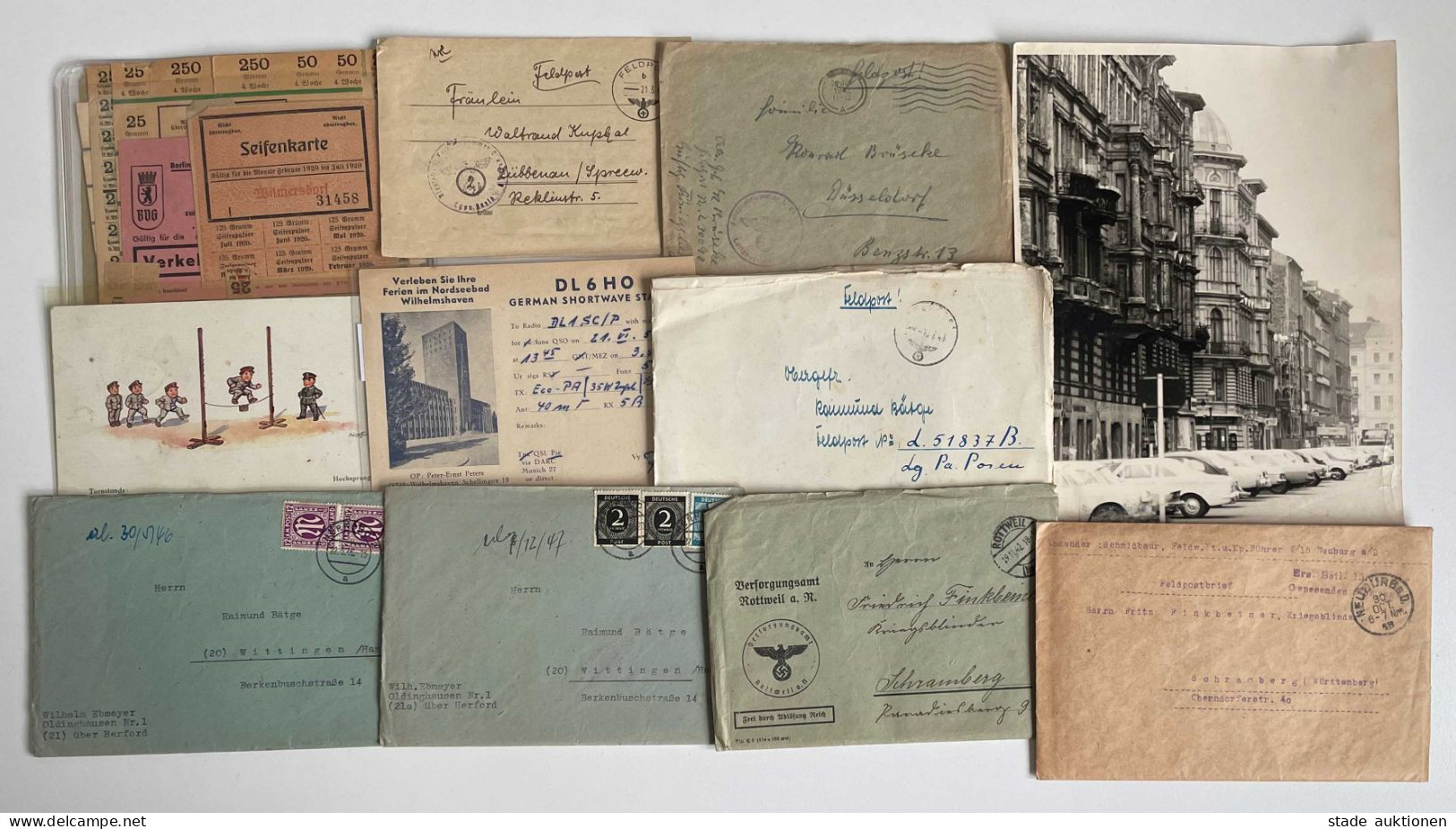 WUKI Kiste Mit Ansichtskarten, Briefen, Büchern, Fotos, Dokumenten Usw. Viel Militär U.a. WK II, Fundgrube - 100 - 499 Postcards