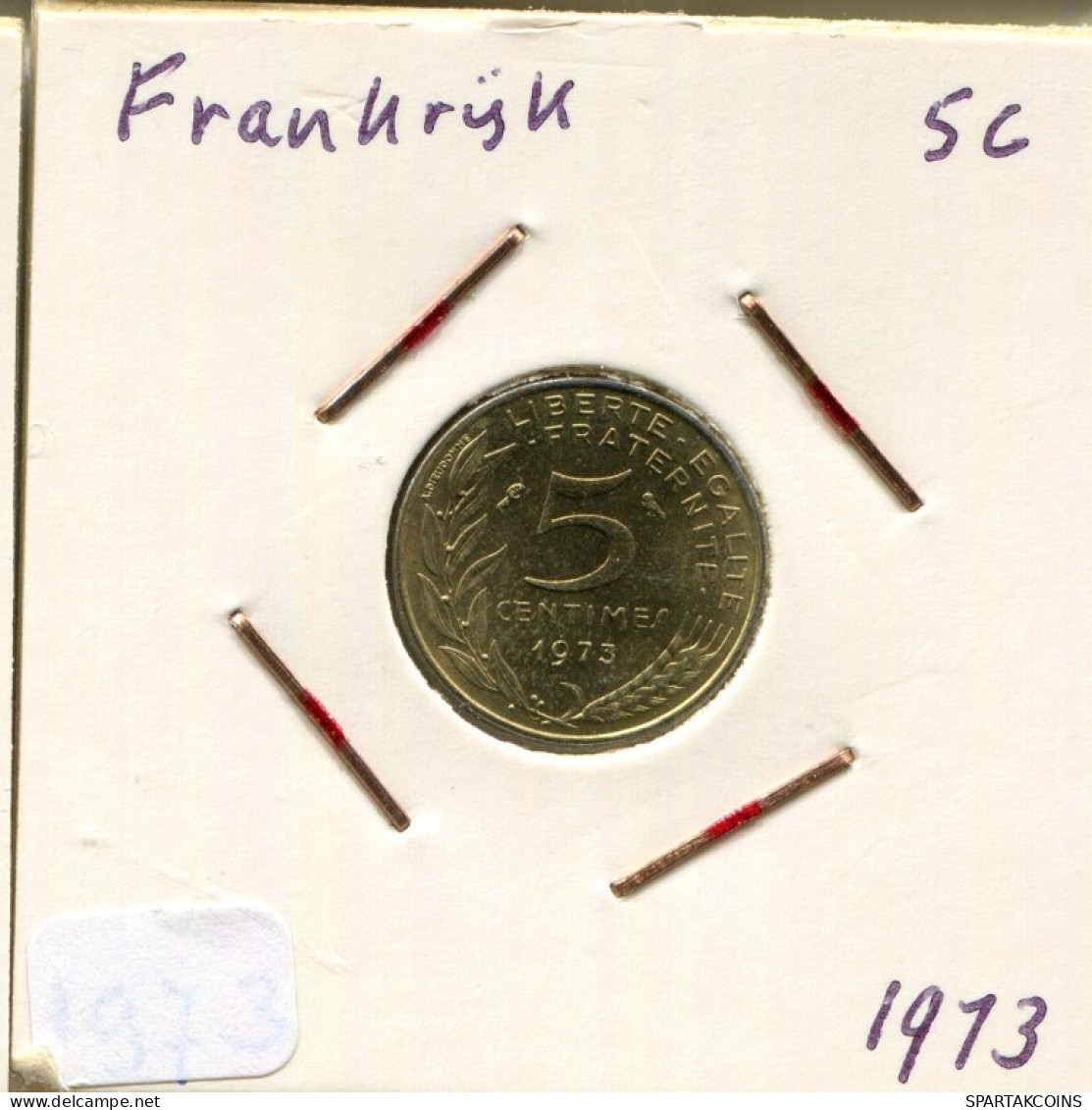 5 CENTIMES 1973 FRANCIA FRANCE Moneda #AM746.E.A - 5 Centimes