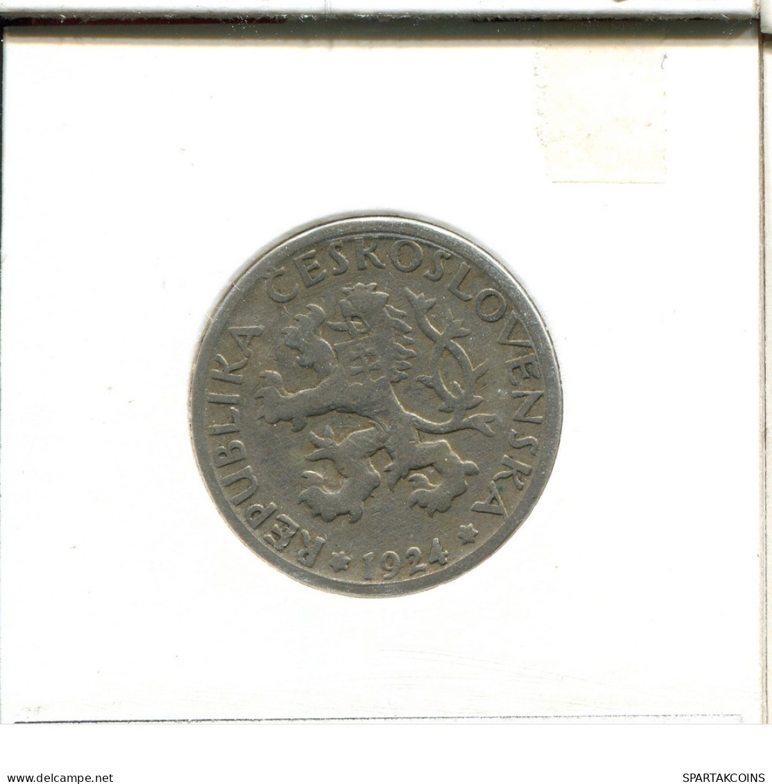 1 KORUNA 1924 CZECHOSLOVAKIA Coin #AS515.U.A - Tchécoslovaquie