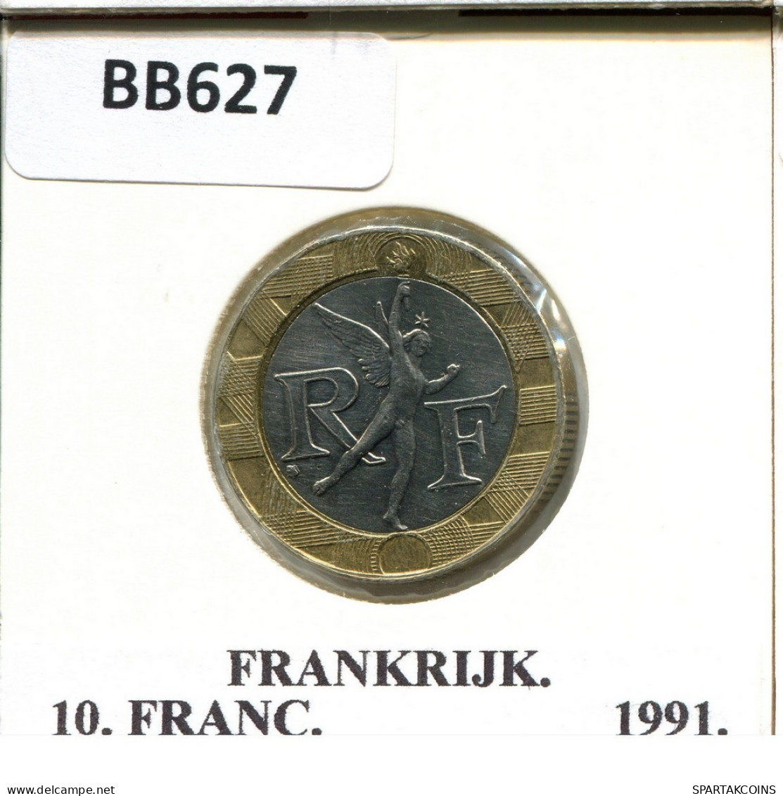 10 FRANCS 1991 FRANCIA FRANCE Moneda BIMETALLIC #BB627.E.A - 10 Francs
