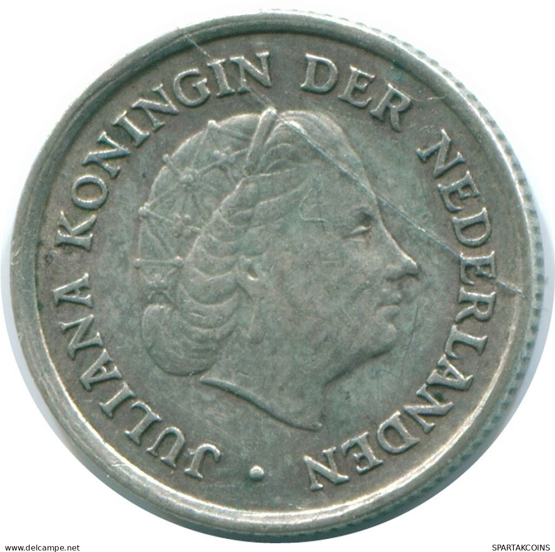 1/10 GULDEN 1970 NIEDERLÄNDISCHE ANTILLEN SILBER Koloniale Münze #NL13048.3.D.A - Antilles Néerlandaises