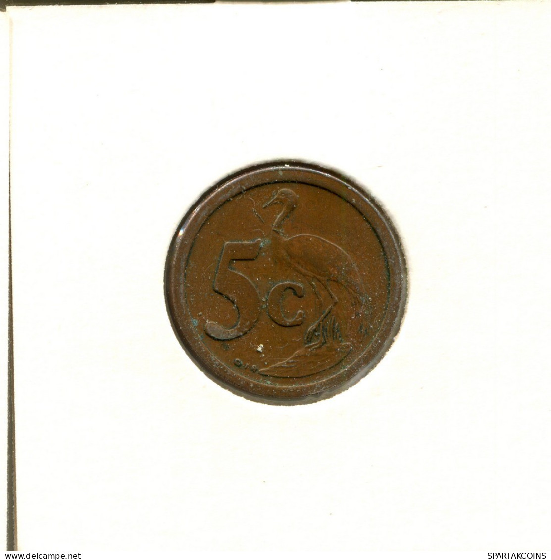 5 CENTS 1991 SUDAFRICA SOUTH AFRICA Moneda #AT131.E.A - Sud Africa