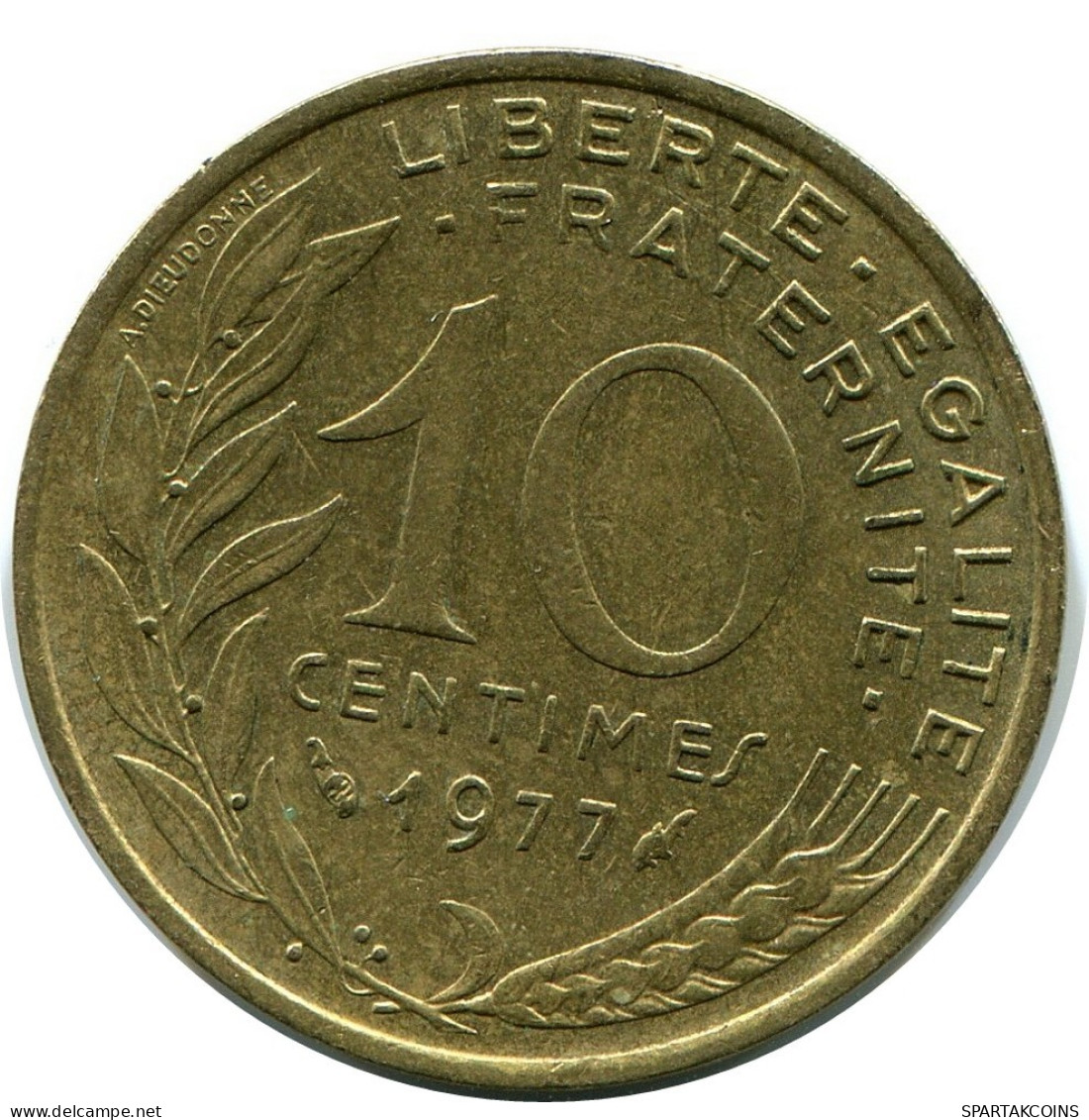 10 CENTIMES 1977 FRANCIA FRANCE Moneda #AZ434.E.A - 10 Centimes