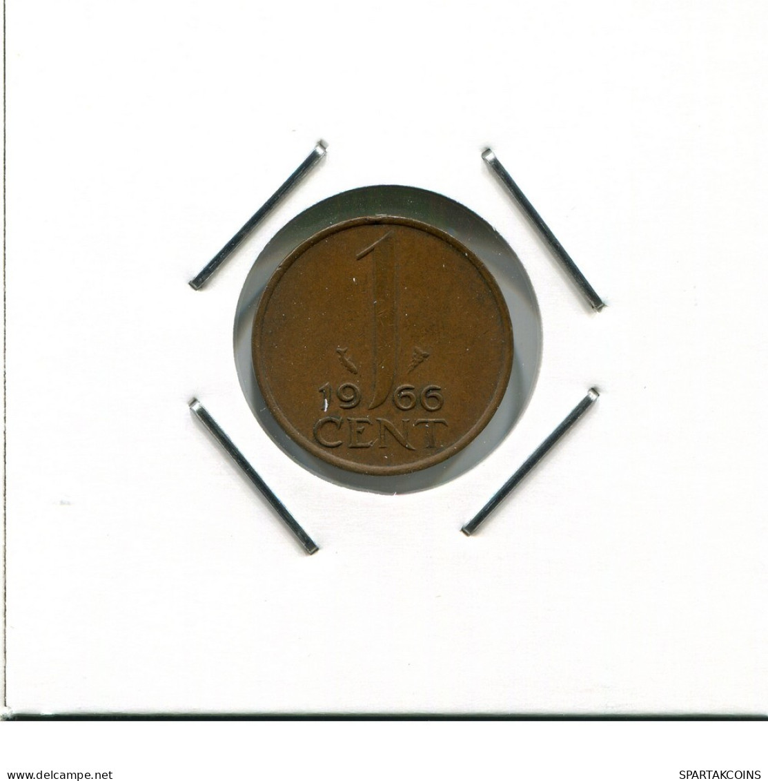1 CENT 1966 NEERLANDÉS NETHERLANDS Moneda #AR533.E.A - 1948-1980: Juliana