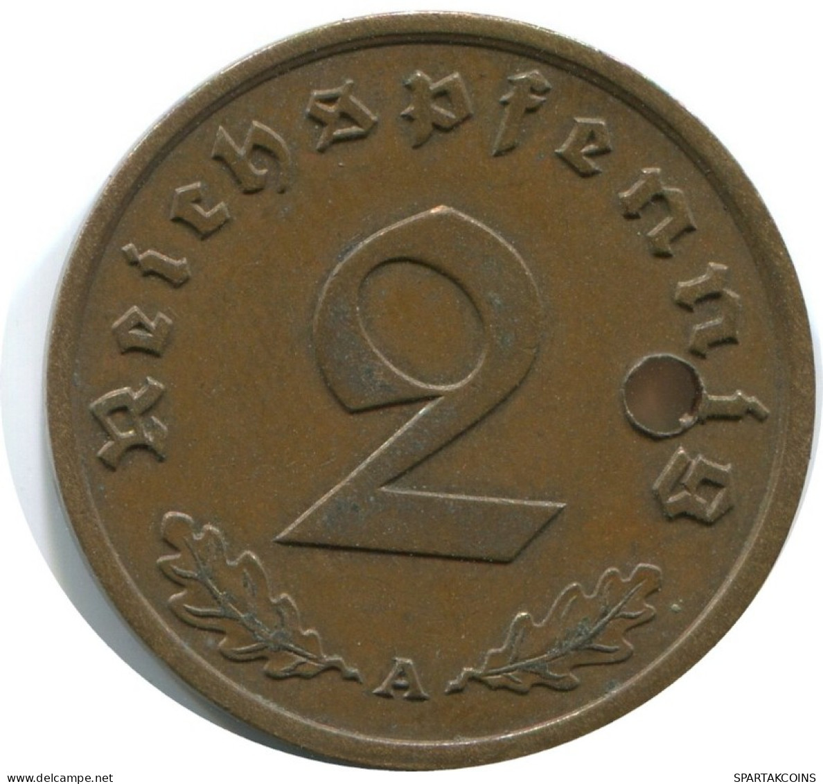2 REICHSPFENNIG 1939 A GERMANY Coin #AD856.9.U.A - 2 Rentenpfennig & 2 Reichspfennig