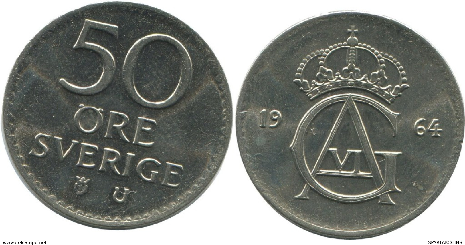50 ORE 1964 SWEDEN Coin #AC721.2.U.A - Svezia