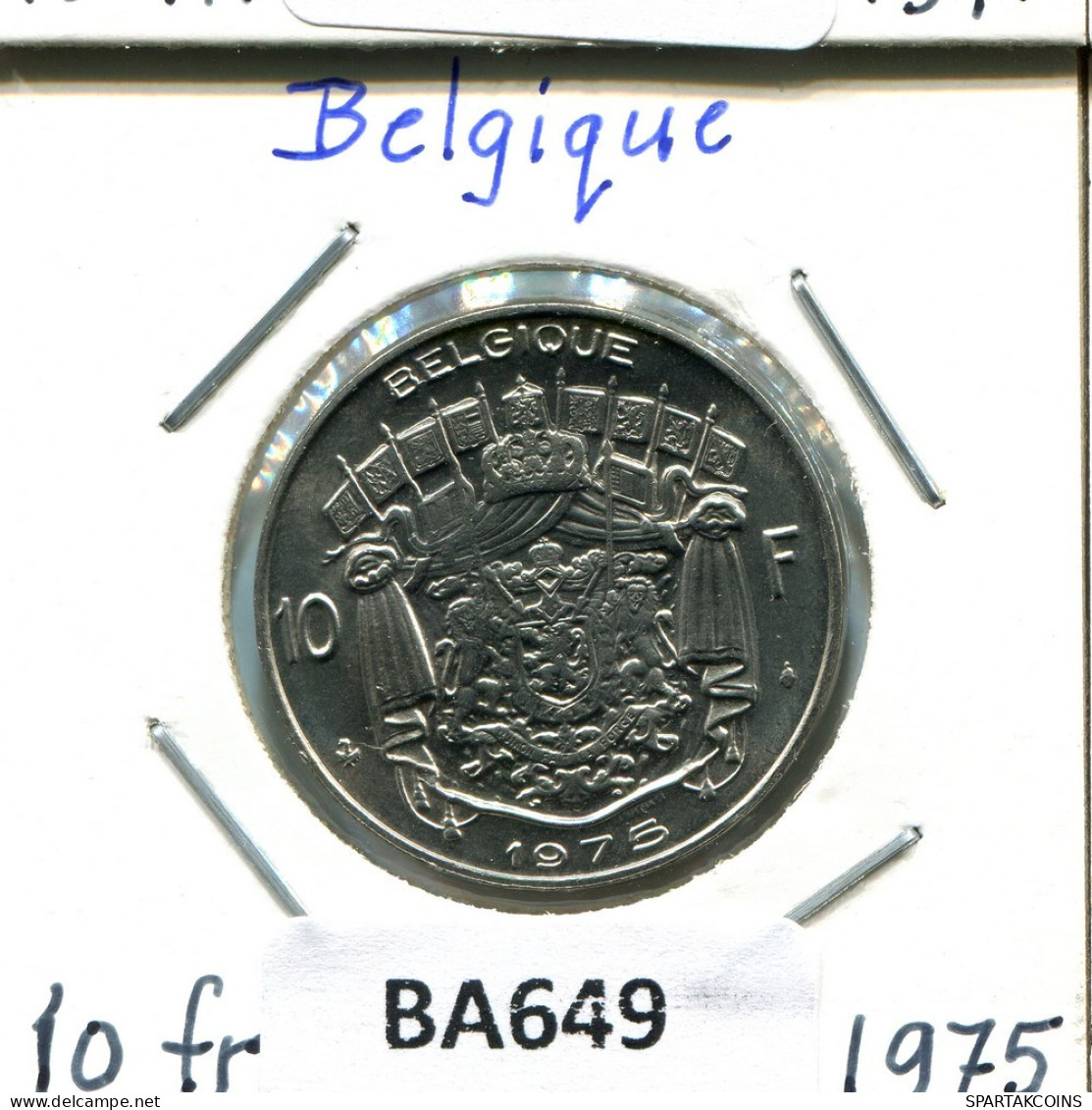 10 FRANCS 1975 Französisch Text BELGIEN BELGIUM Münze #BA649.D.A - 10 Frank