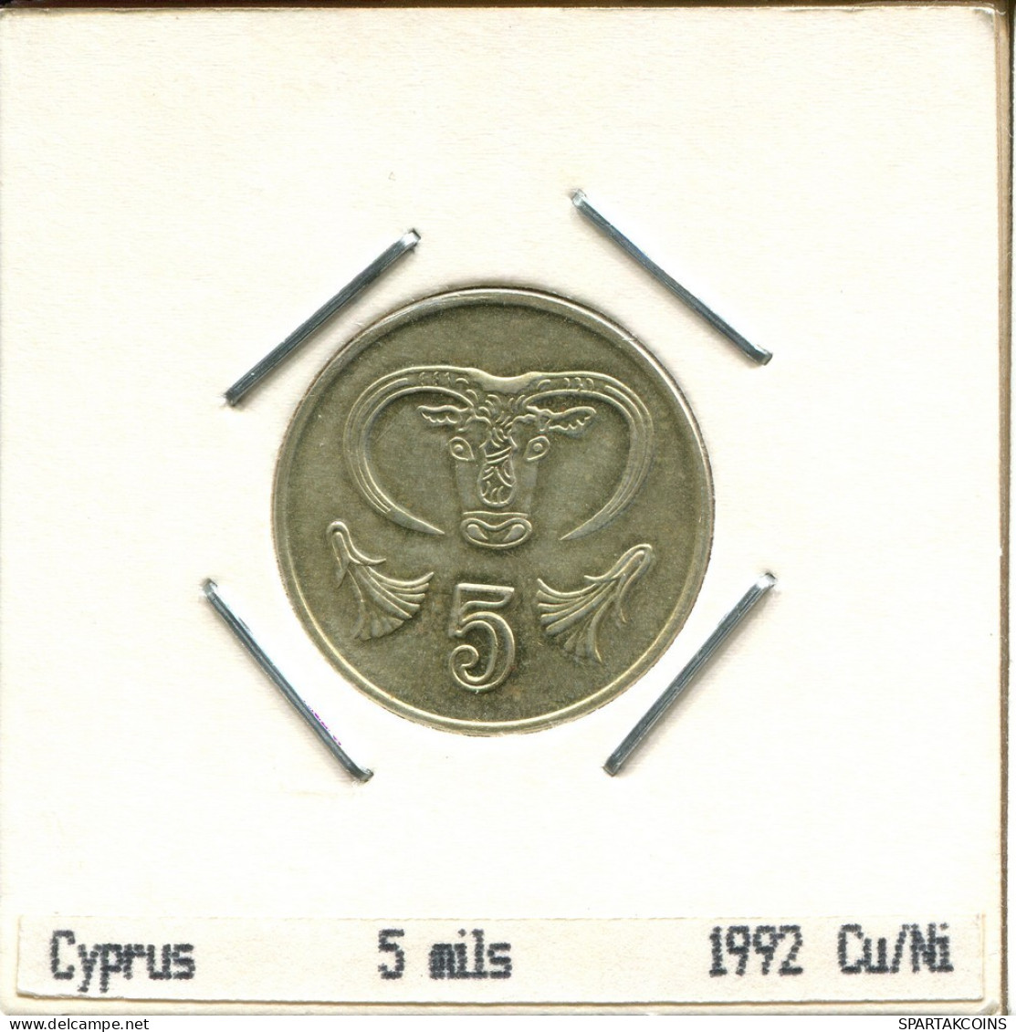 5 MILS 1992 CHYPRE CYPRUS Pièce #AS464.F.A - Cipro