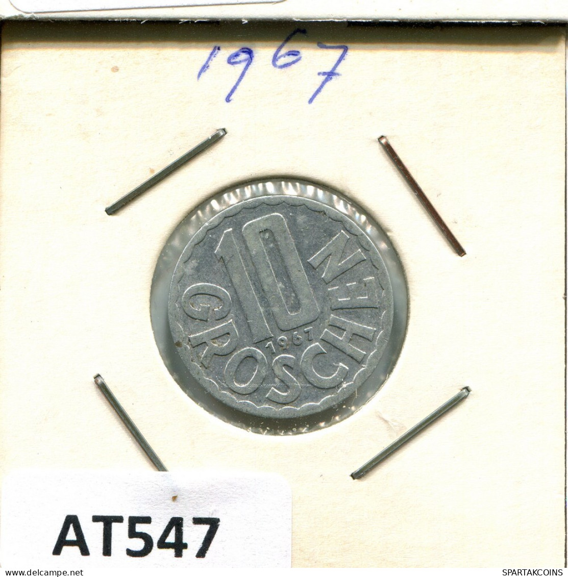 10 GROSCHEN 1967 AUSTRIA Coin #AT547.U.A - Autriche