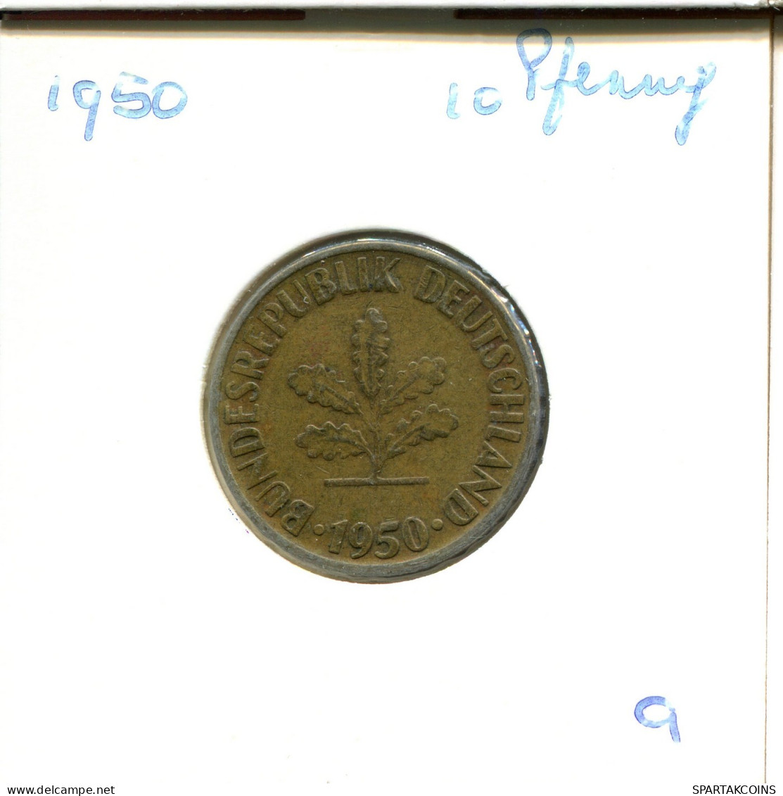 10 PFENNIG 1950 G WEST & UNIFIED GERMANY Coin #DA894.U.A - 10 Pfennig
