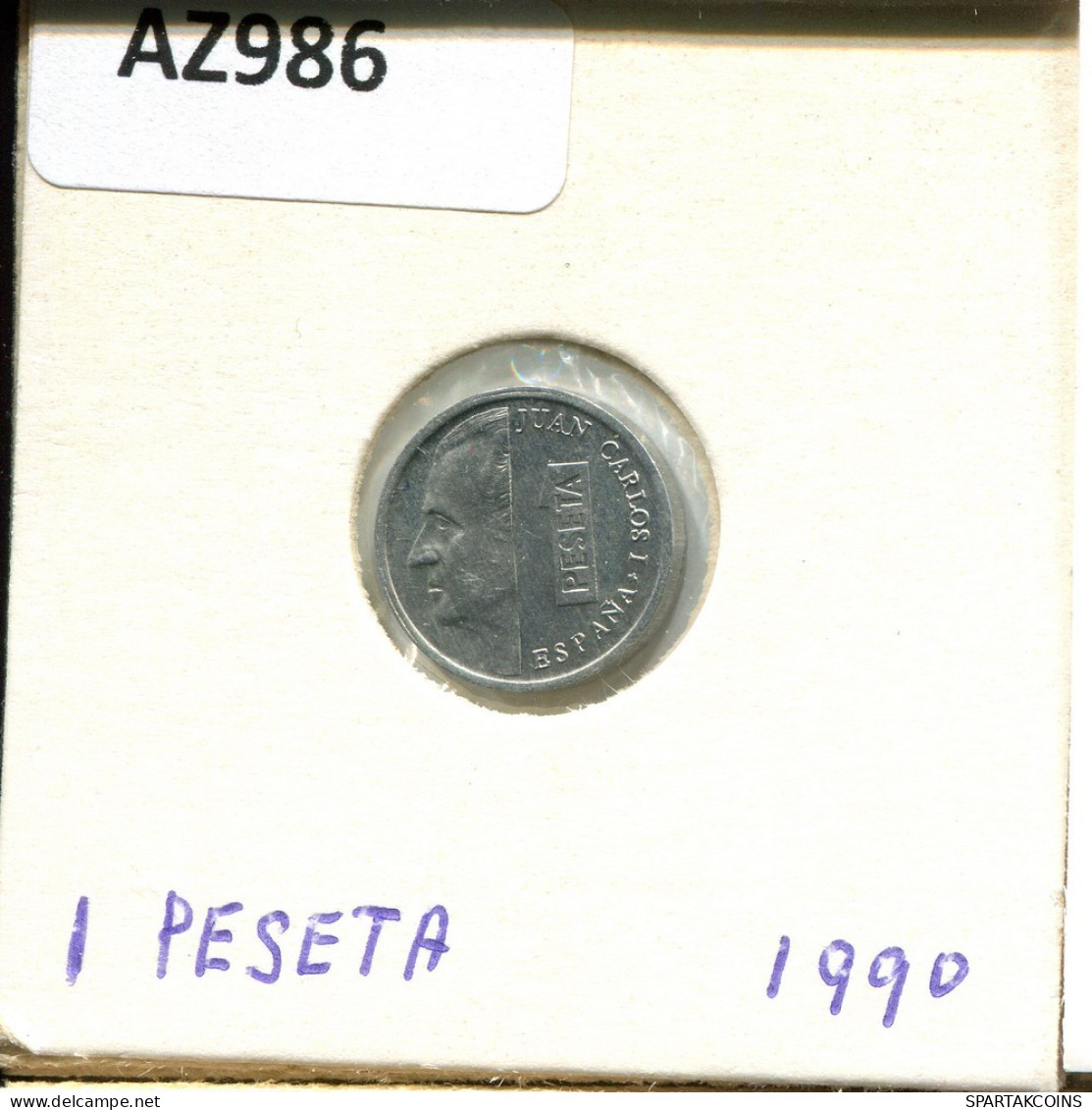 1 PESETA 1990 SPANIEN SPAIN Münze #AZ986.D.A - 1 Peseta