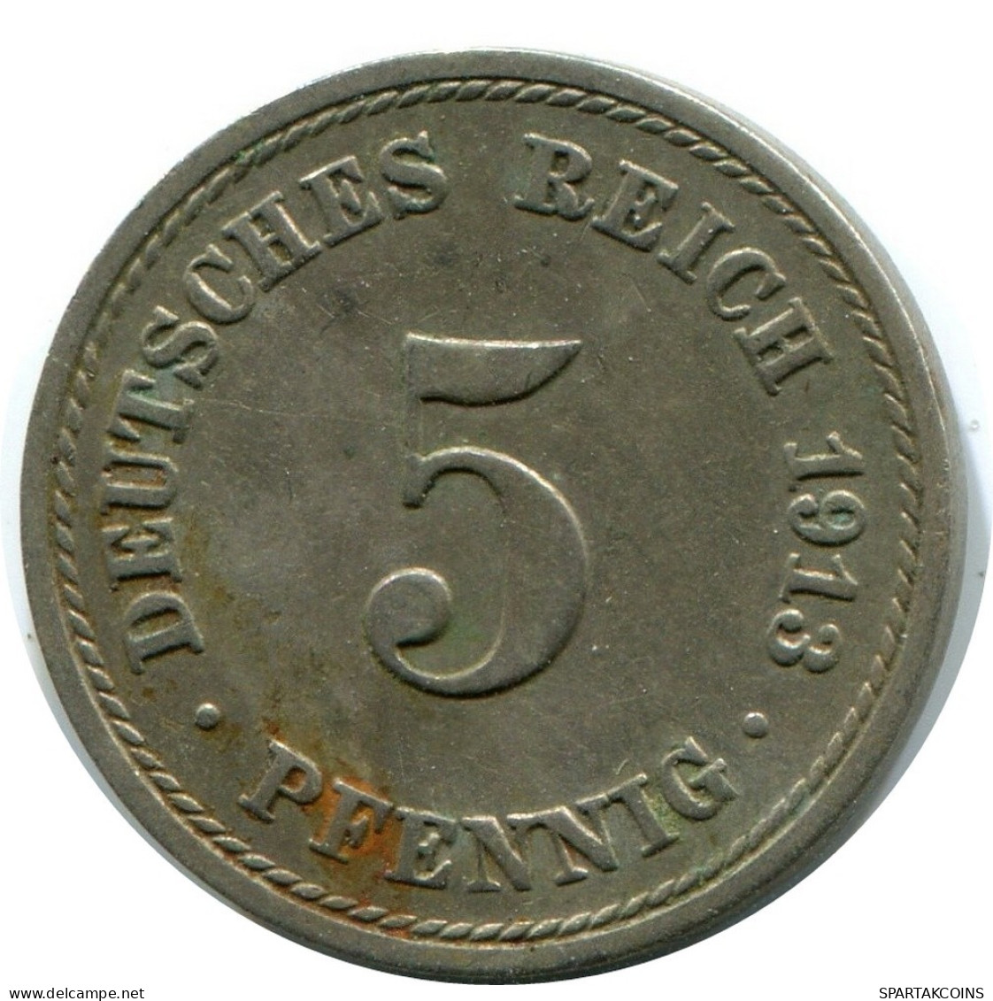 5 PFENNIG 1913 A ALLEMAGNE Pièce GERMANY #DA766.F.A - 5 Pfennig