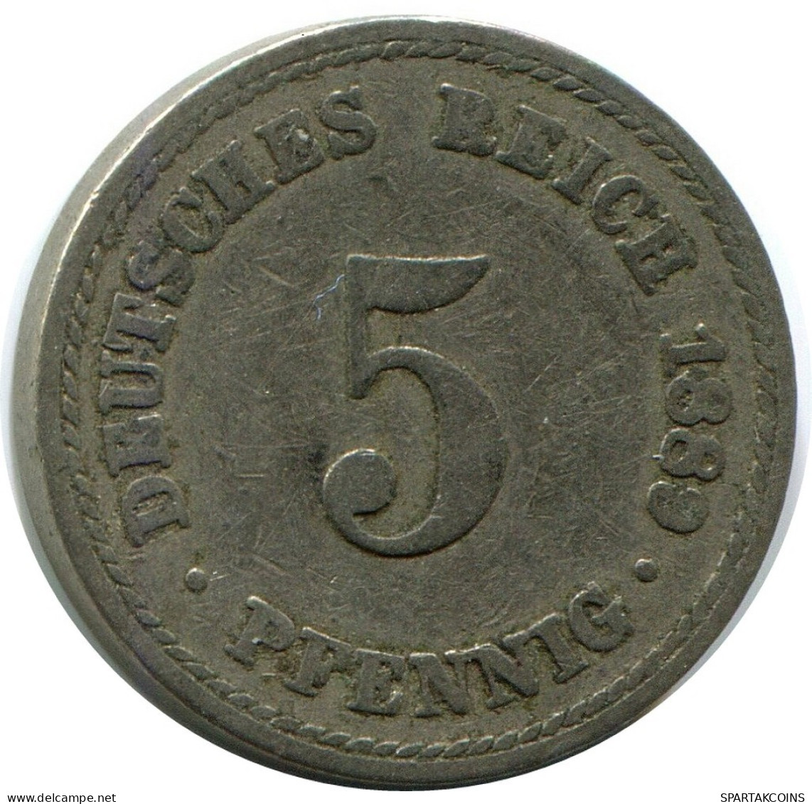 5 PFENNIG 1889 A DEUTSCHLAND Münze GERMANY #DB252.D.A - 5 Pfennig