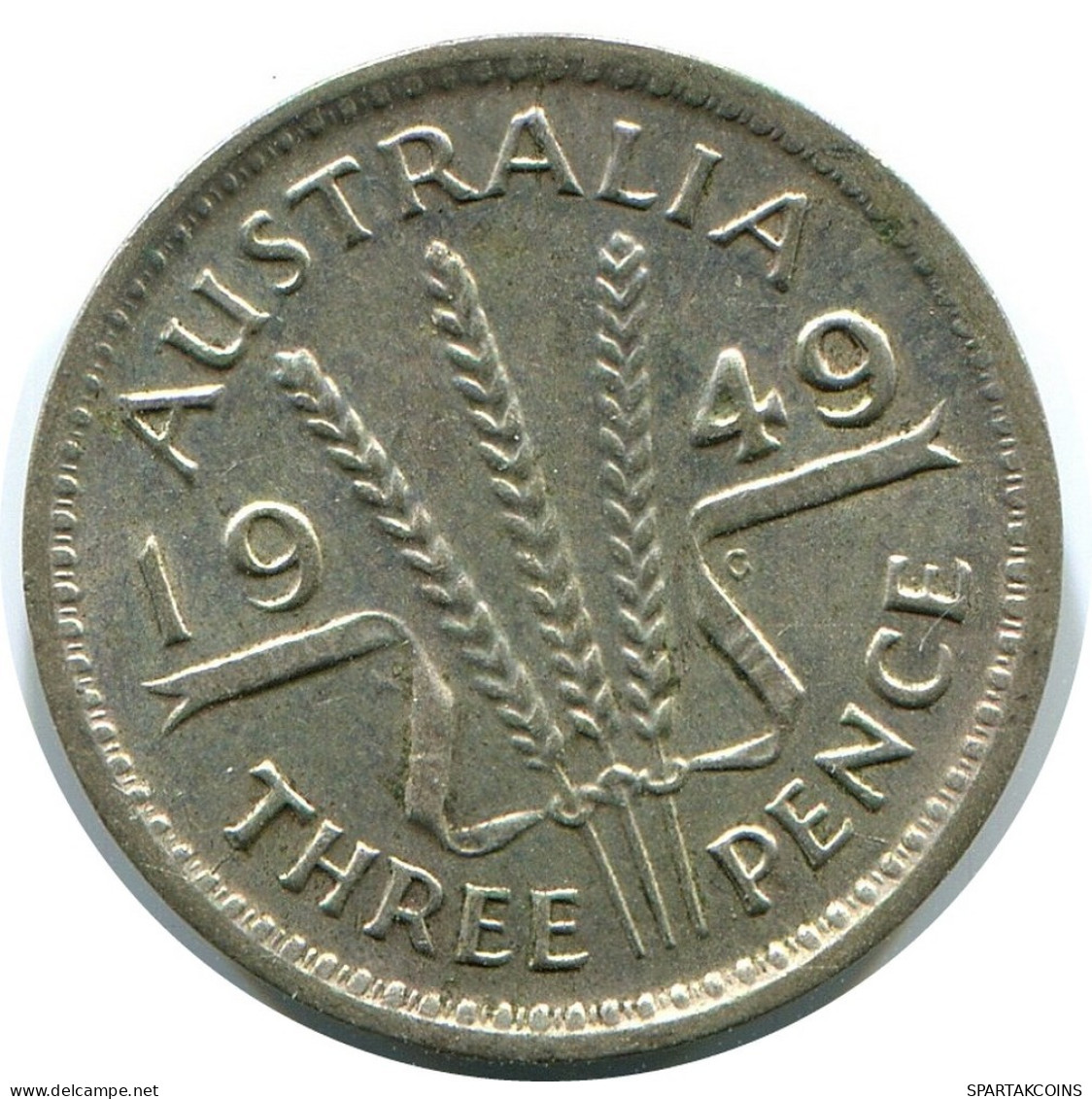 3 PENCE 1949 AUSTRALIEN AUSTRALIA I SILBER Münze #AZ166.D.A - Threepence