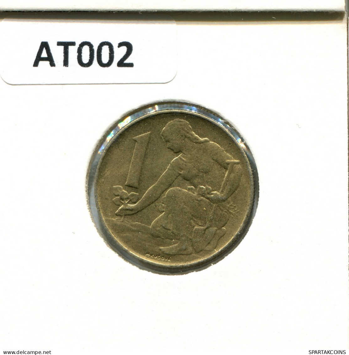 1 KORUNA 1992 CZECHOSLOVAKIA Coin #AT002.U.A - Checoslovaquia
