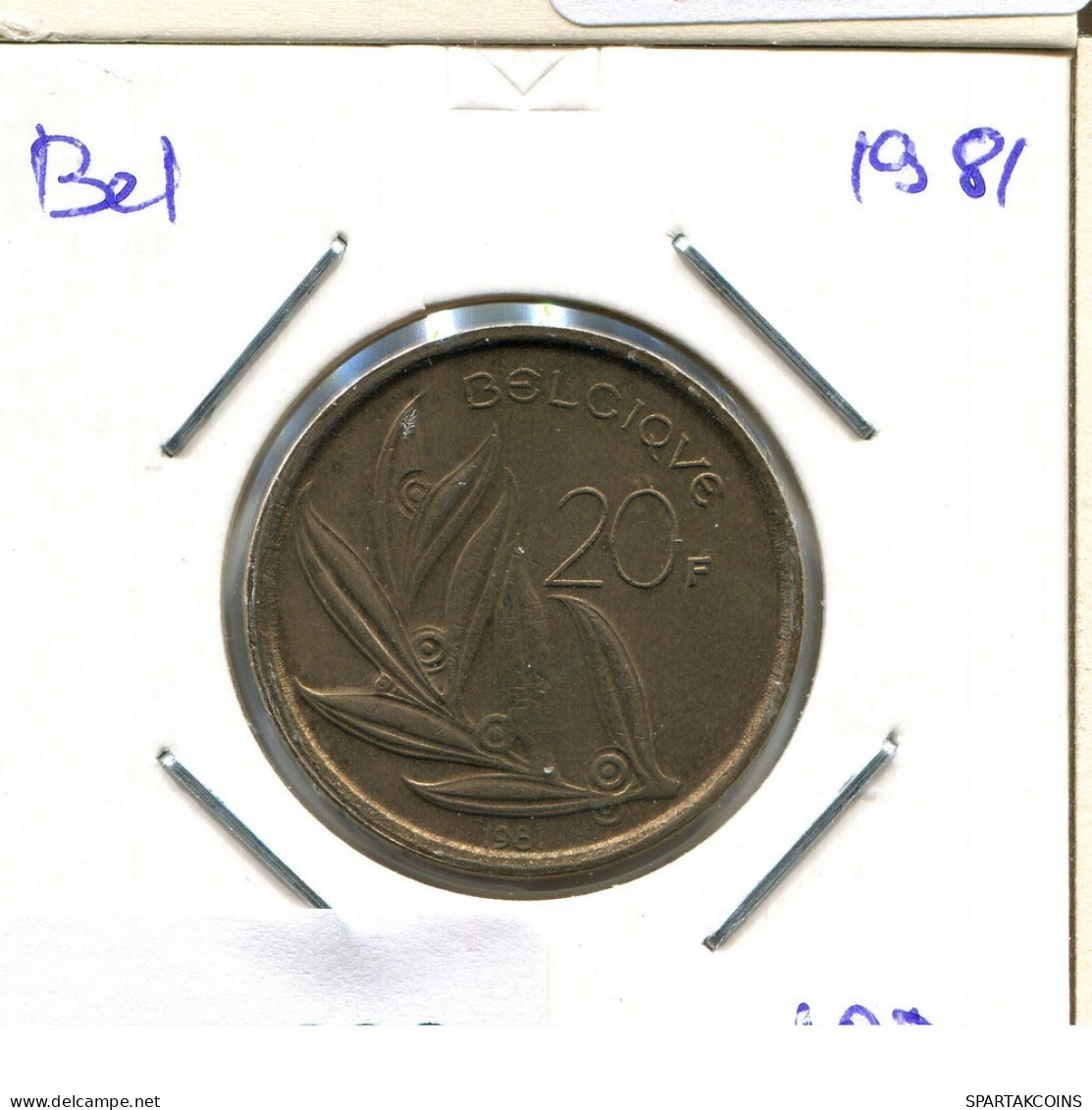 20 FRANCS 1981 Französisch Text BELGIEN BELGIUM Münze #AU690.D.A - 20 Francs