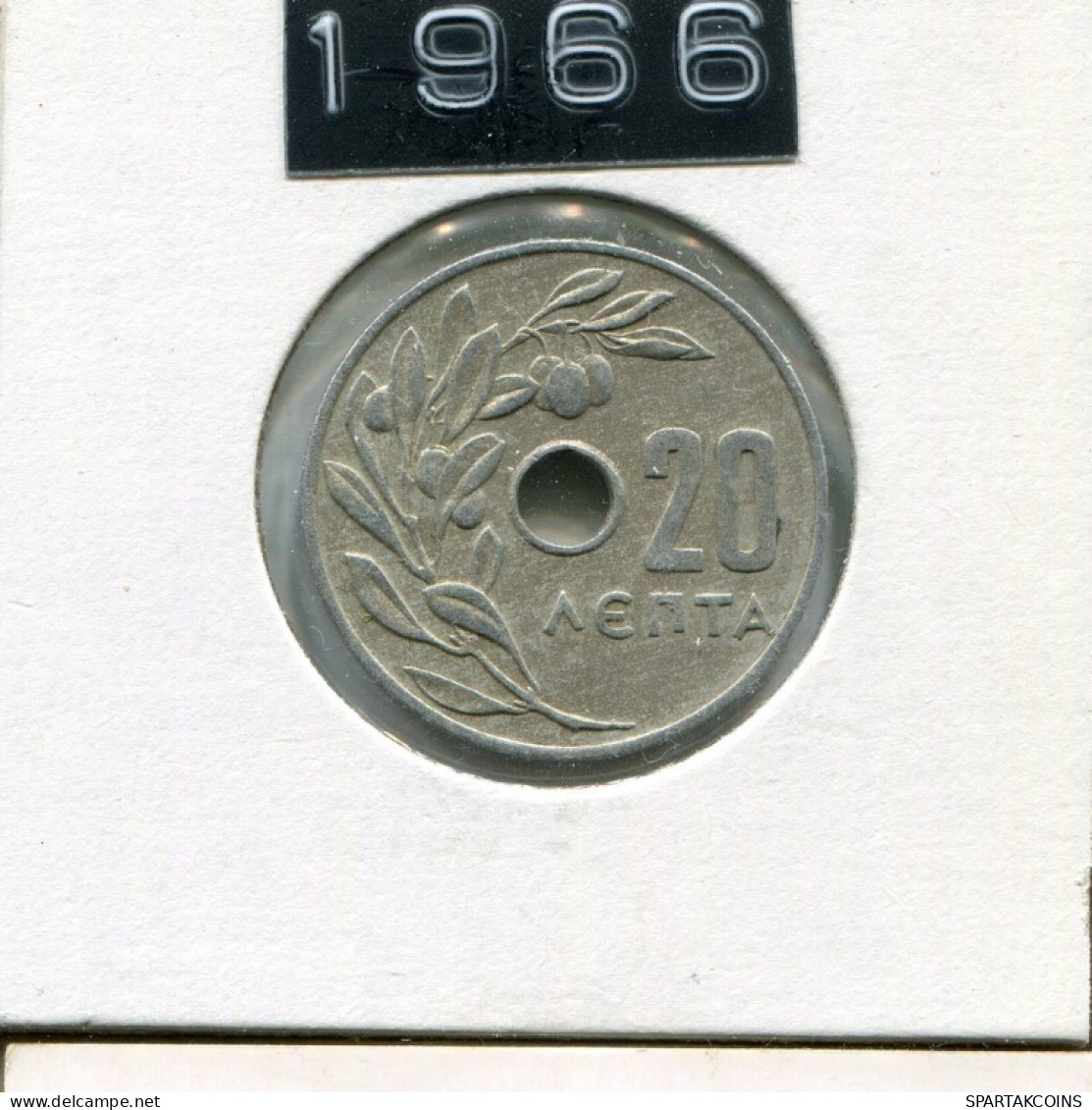 20 LEPTA 1966 GRÈCE GREECE Pièce #AK437.F.A - Greece