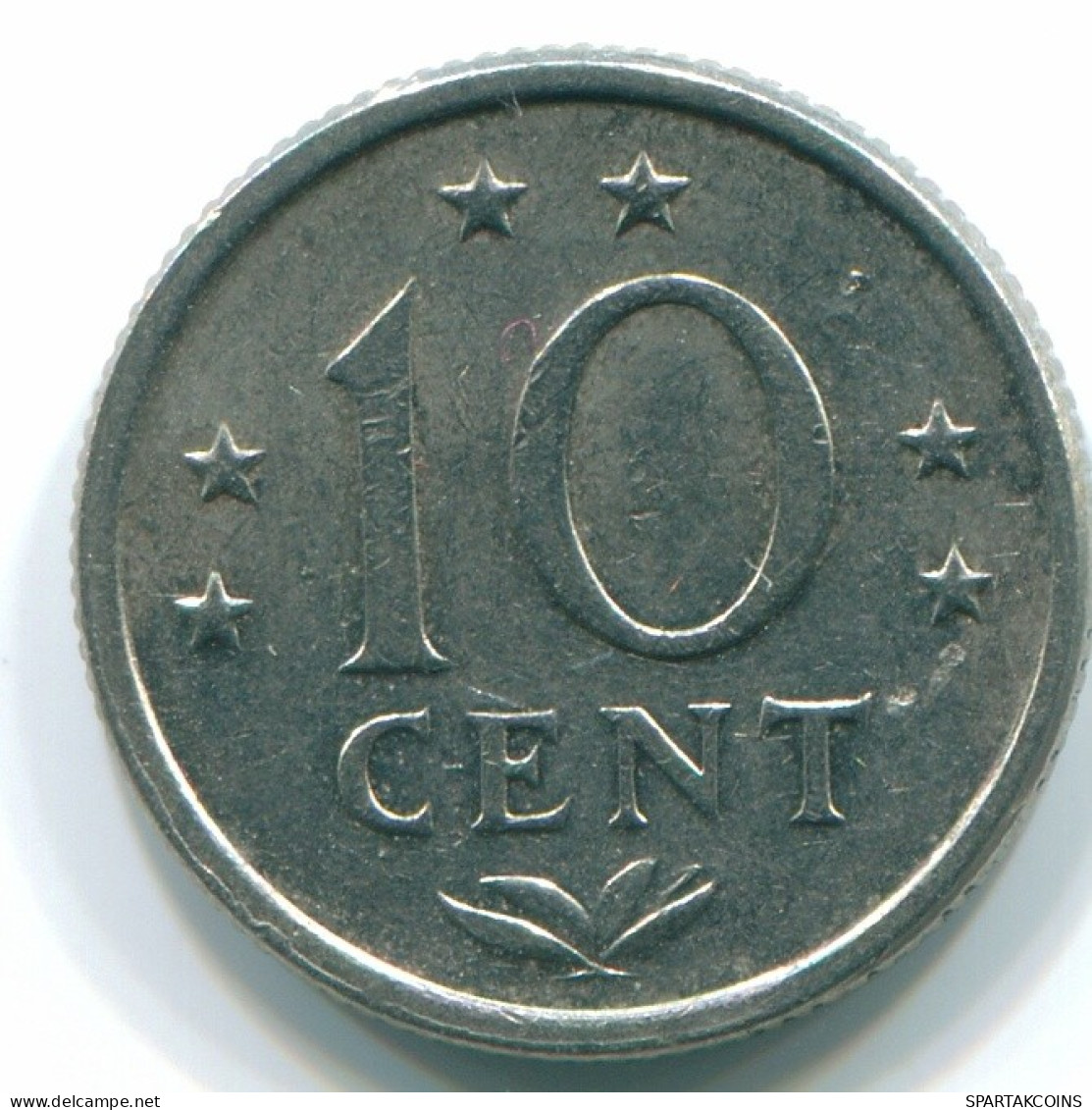 10 CENTS 1971 ANTILLES NÉERLANDAISES Nickel Colonial Pièce #S13398.F.A - Niederländische Antillen