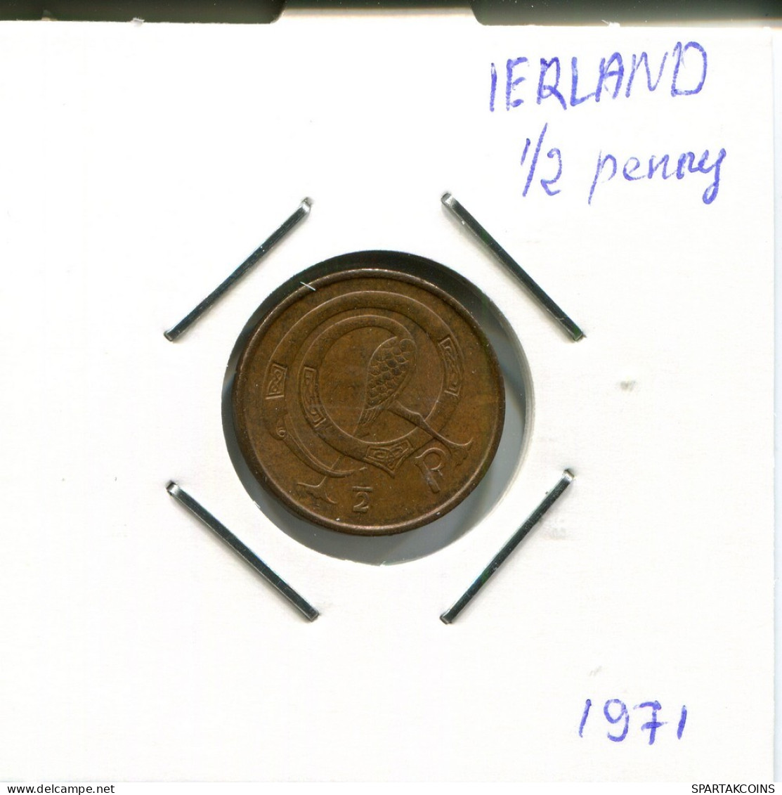 1/2 PENNY 1971 IRLANDE IRELAND Pièce #AR592.F.A - Irlanda