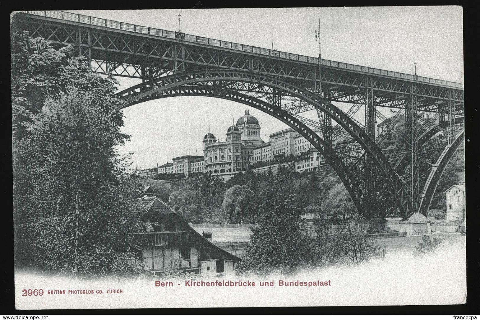 14488 - SUISSE -  BERN - KIRCHENFELDBRÜCKE Und Bundespaiast - DOS NON DIVISE - Berne