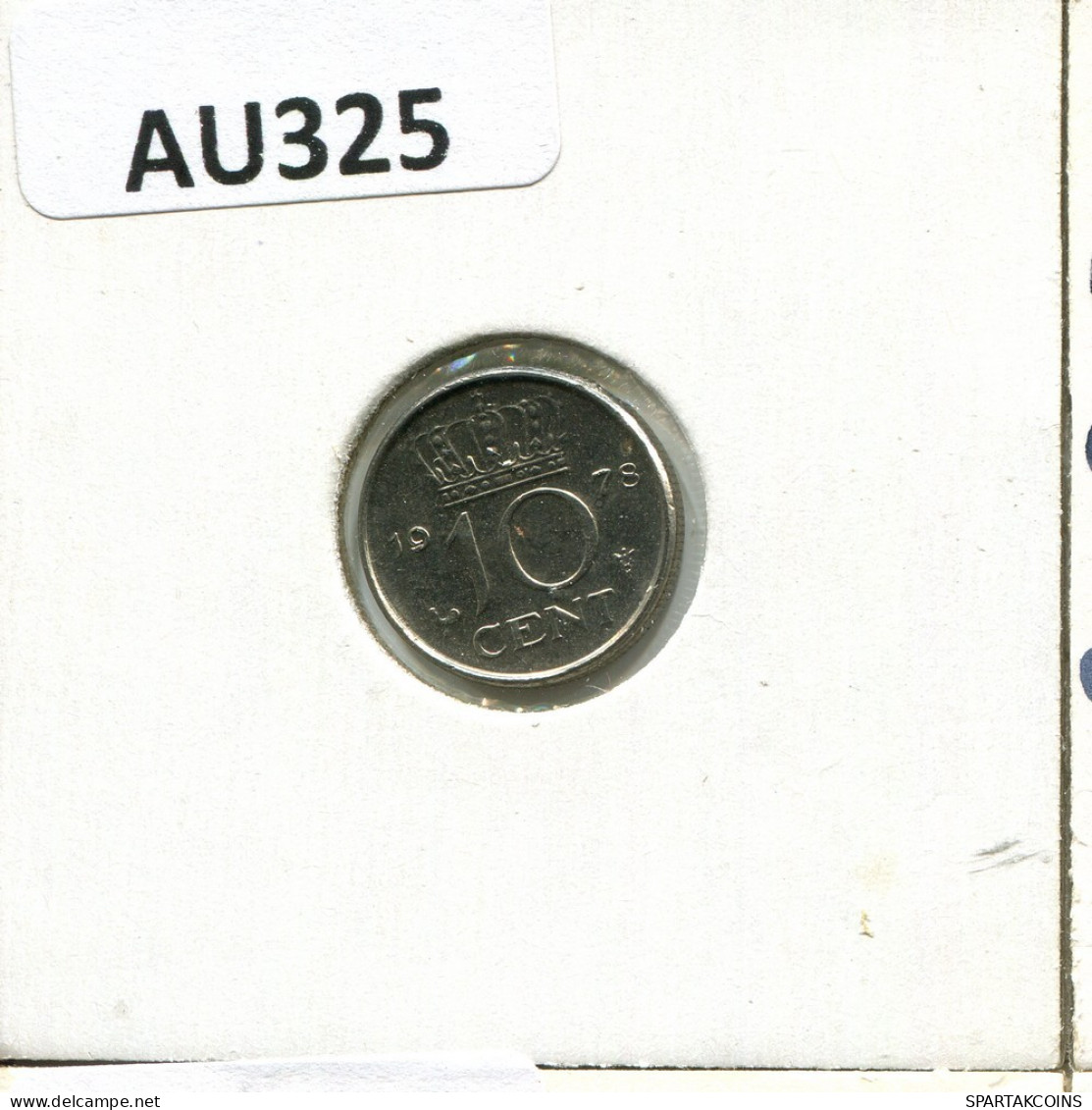 10 CENT 1978 NETHERLANDS Coin #AU325.U.A - 1948-1980: Juliana