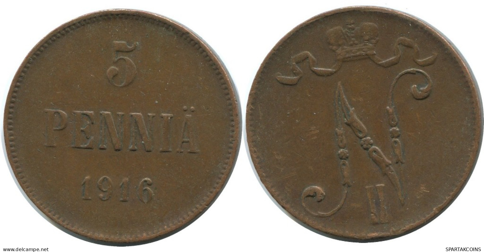 5 PENNIA 1916 FINNLAND FINLAND Münze RUSSLAND RUSSIA EMPIRE #AB183.5.D.A - Finnland