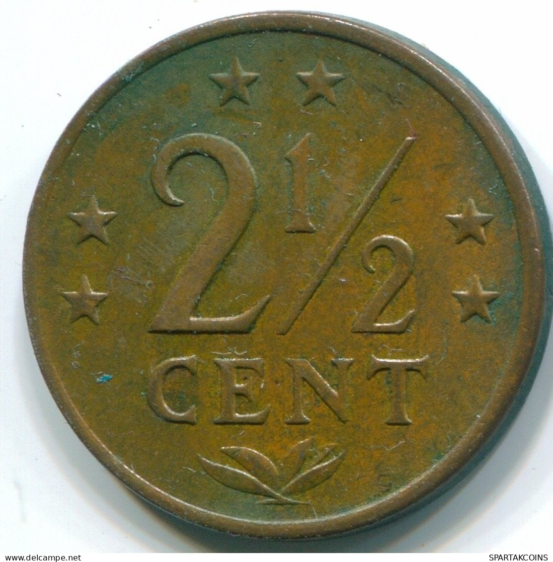 2 1/2 CENT 1971 NETHERLANDS ANTILLES Bronze Colonial Coin #S10491.U.A - Antilles Néerlandaises