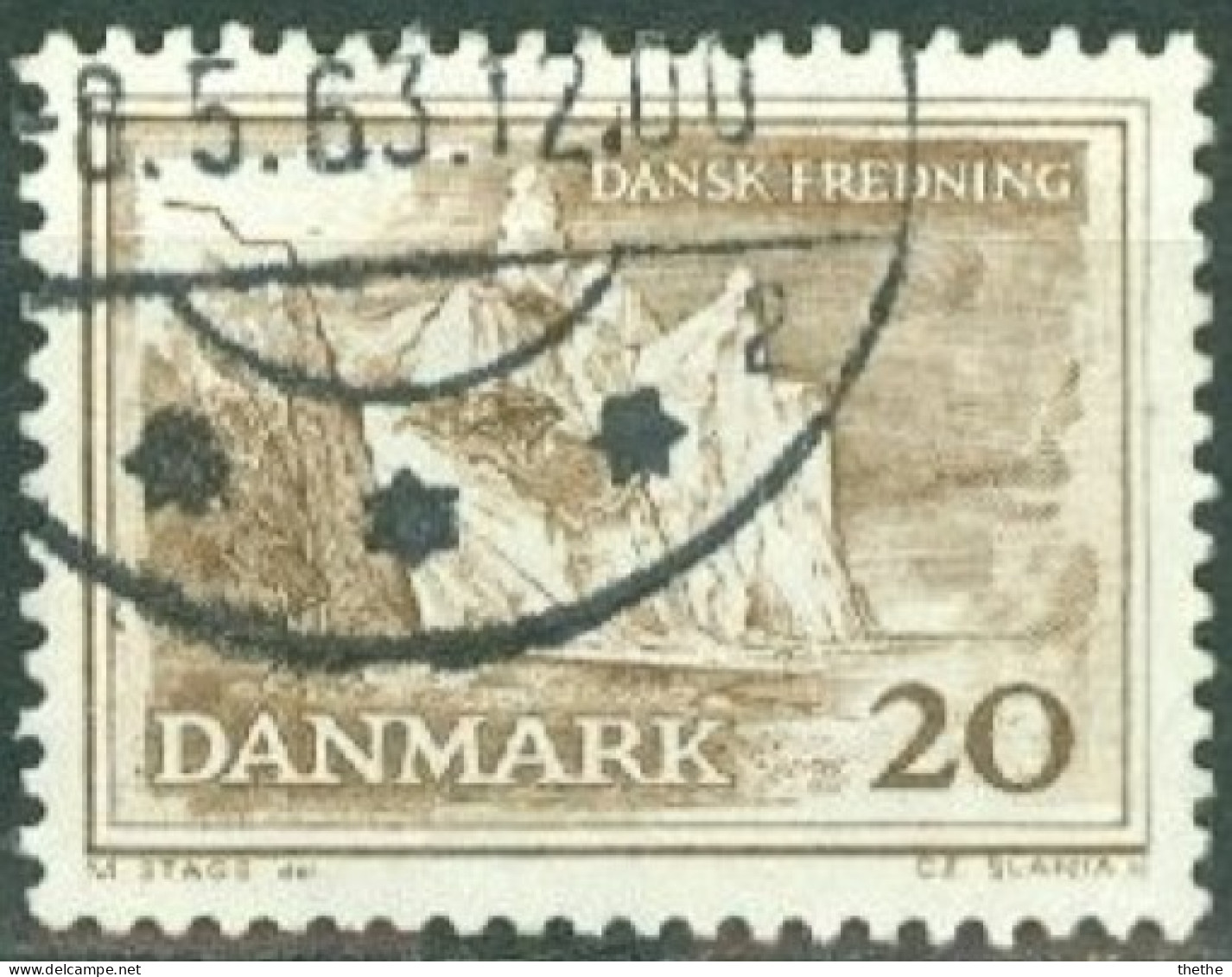 DANEMARK - Monuments Naturels. Falaises, île De Mon - Used Stamps
