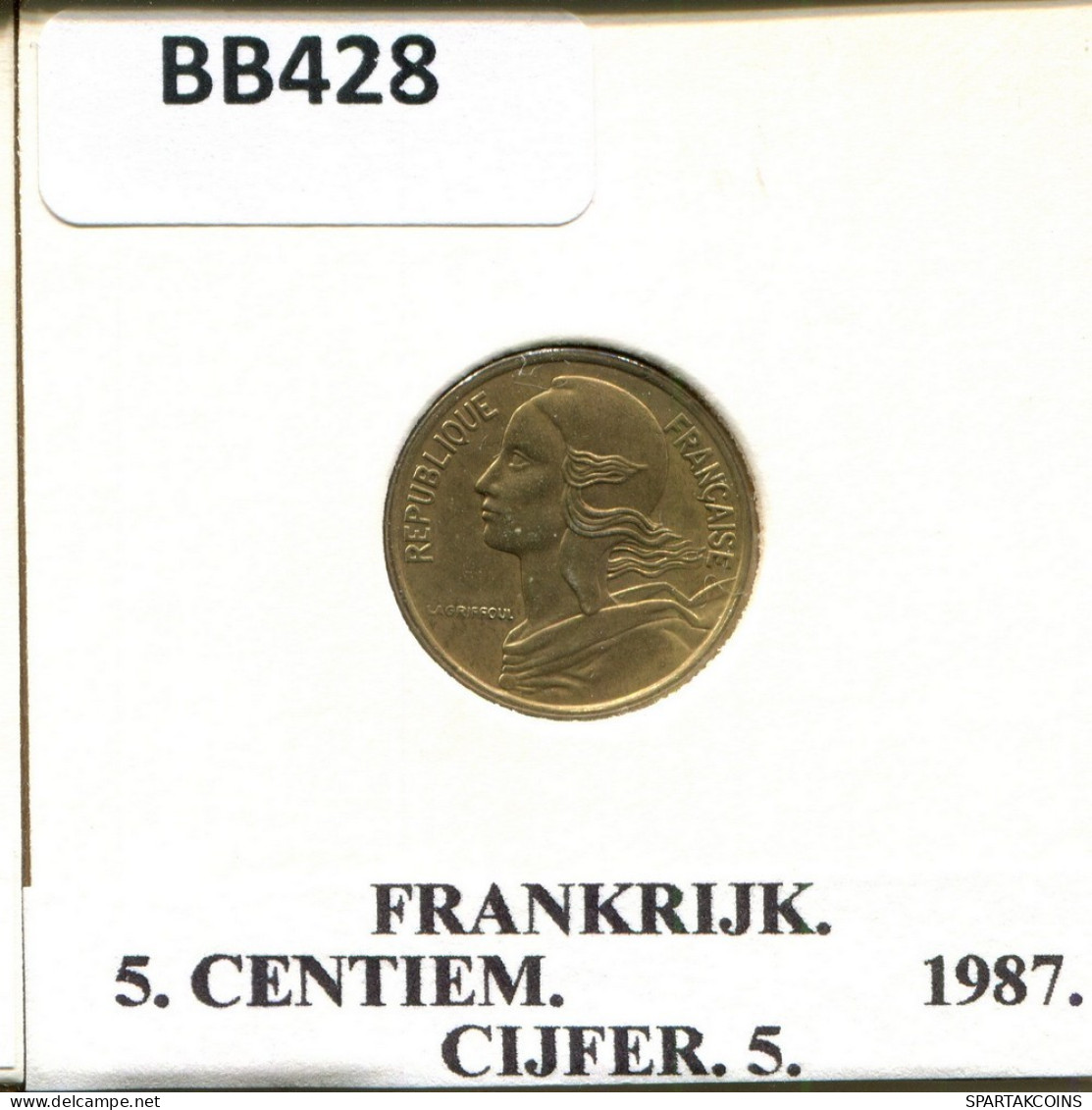 5 CENTIMES 1987 FRANCE Coin #BB428.U.A - 5 Centimes