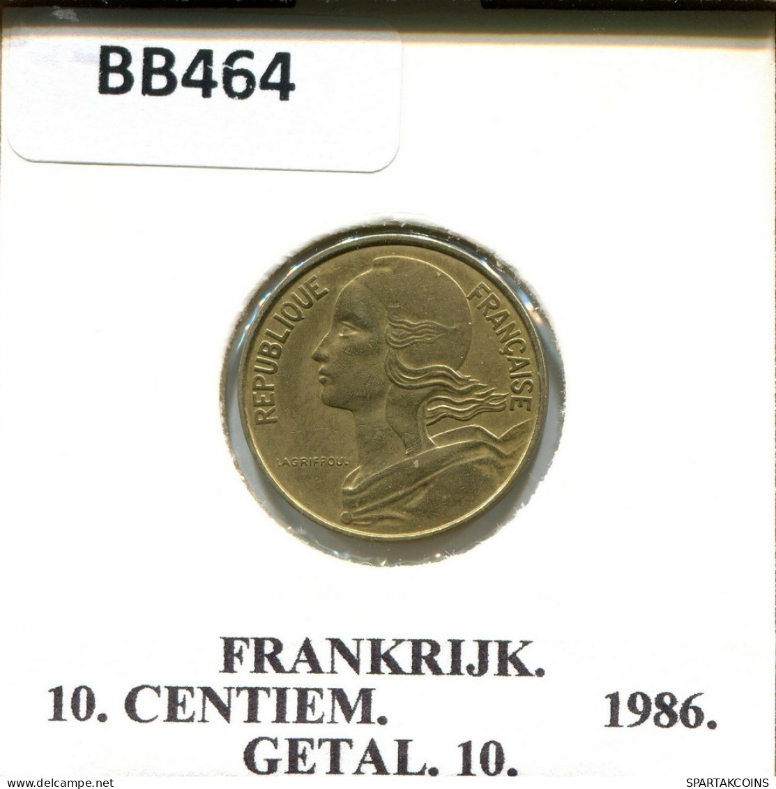 10 CENTIMES 1986 FRANCIA FRANCE Moneda #BB464.E.A - 10 Centimes