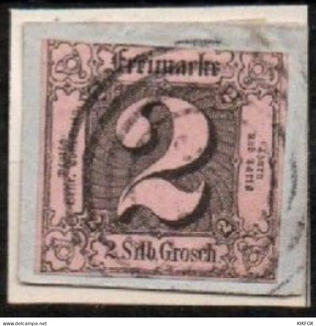 ALTDEUTSCHLAND , THURN UND TAXIS, 1852 - 1858, MI 5,  2 SILBERGROSCHEN, ZIFFER IM QUADRAT,  GESTEMPELT, OBLITERE - Used