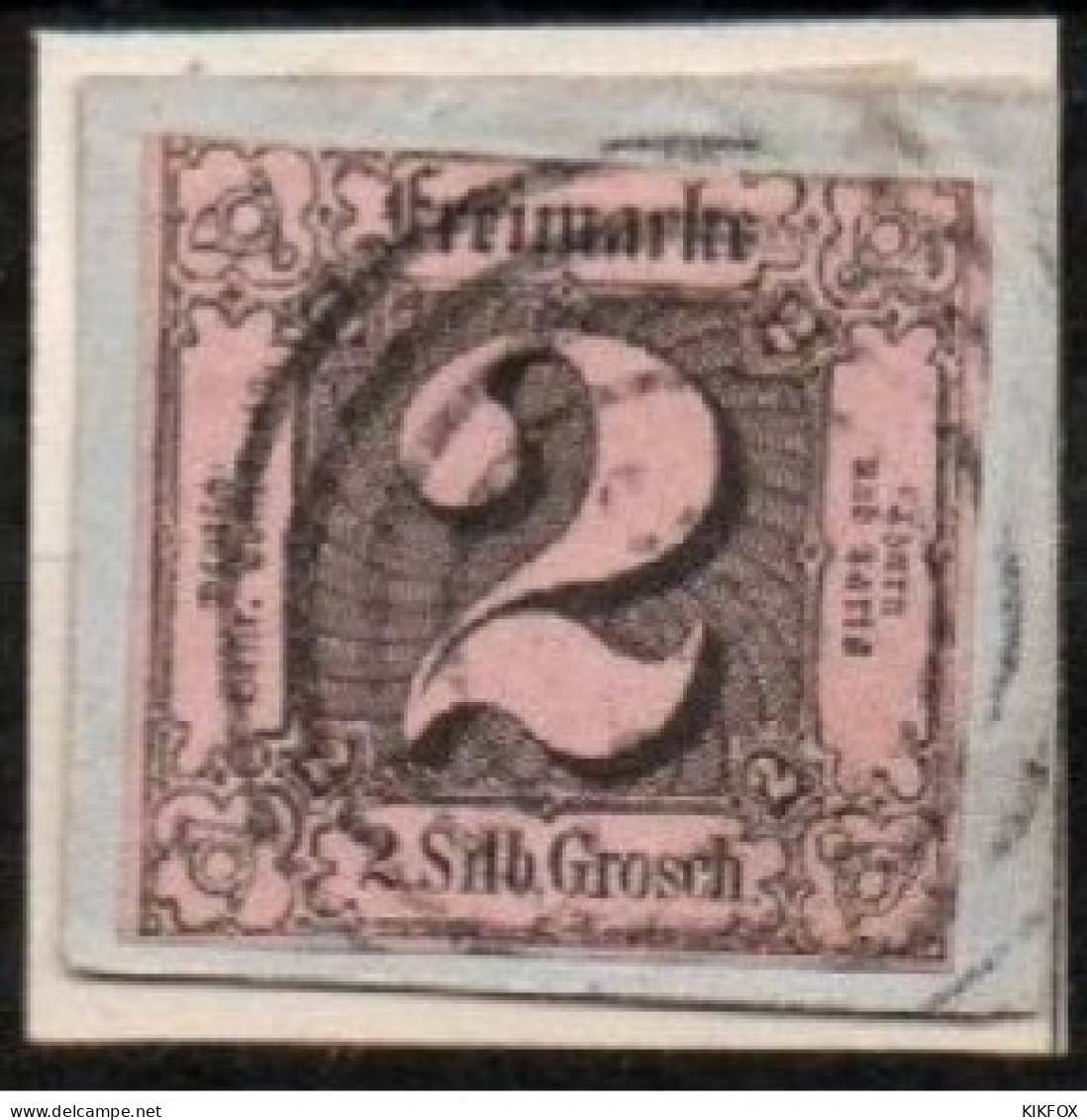 ALTDEUTSCHLAND , THURN UND TAXIS, 1852 - 1858, MI 5,  2 SILBERGROSCHEN, ZIFFER IM QUADRAT,  GESTEMPELT, OBLITERE - Usados