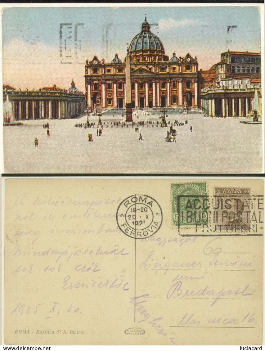 ROMA -BASILICA DI S.PIETRO 1925 - San Pietro