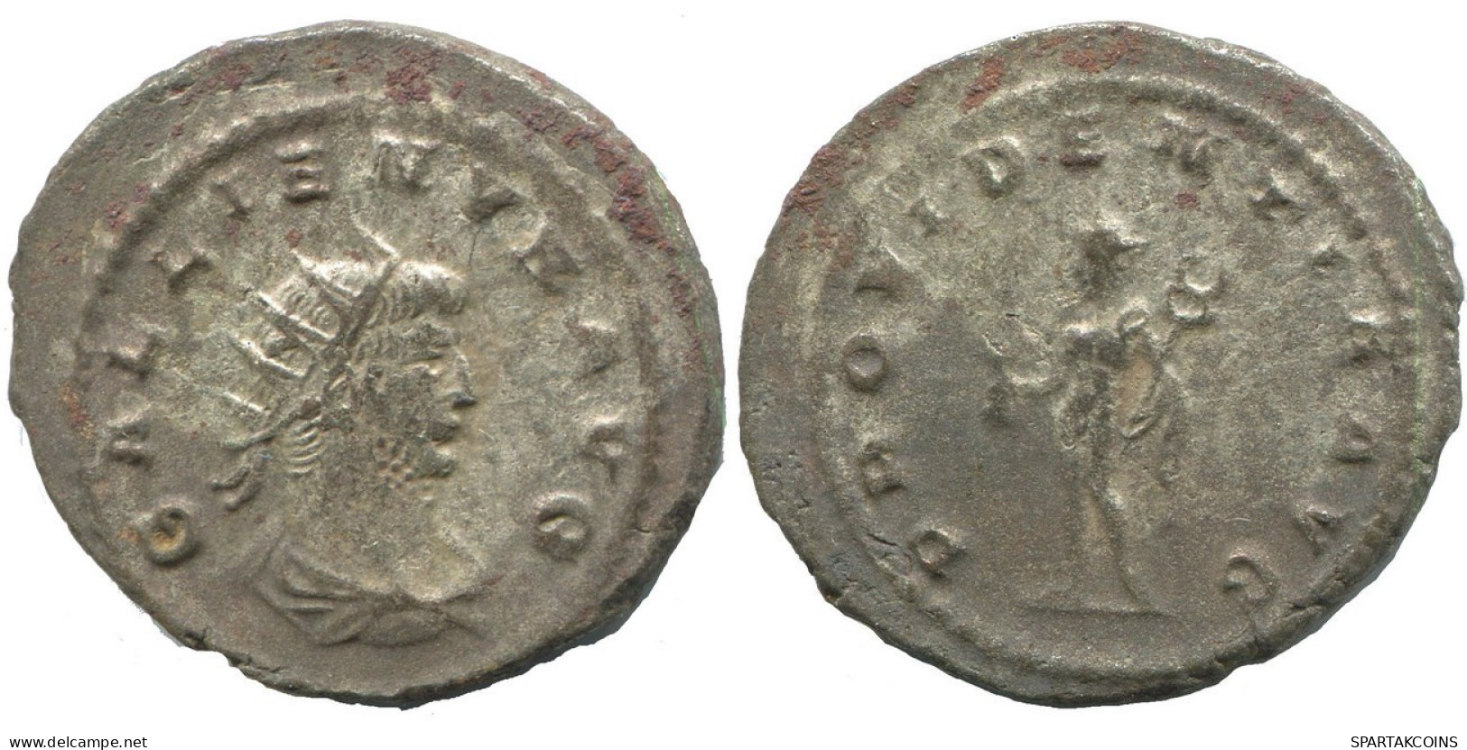 GALLIENUS ANTIOCH AD266-269 SILVERED LATE ROMAN Moneda 3.9g/24mm #ANT2724.41.E.A - La Crisis Militar (235 / 284)