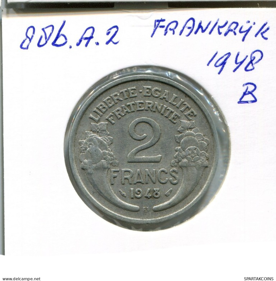 2 FRANCS 1948 B FRANCIA FRANCE Moneda #AN357.E.A - 2 Francs