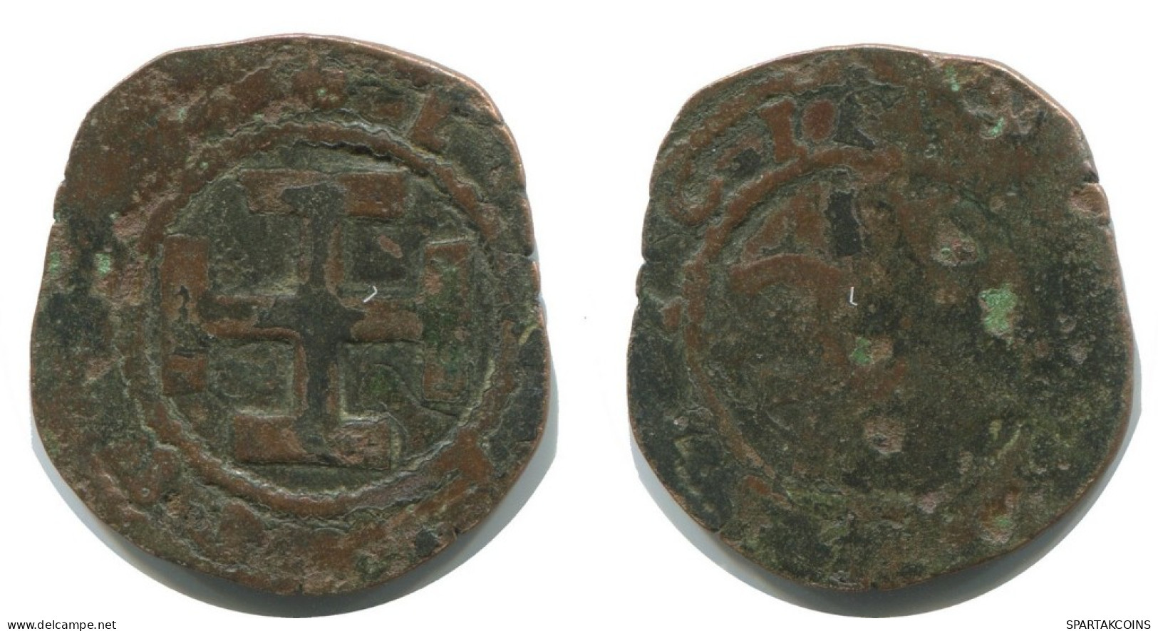 CRUSADER CROSS Authentic Original MEDIEVAL EUROPEAN Coin 1.7g/20mm #AC047.8.D.A - Other - Europe