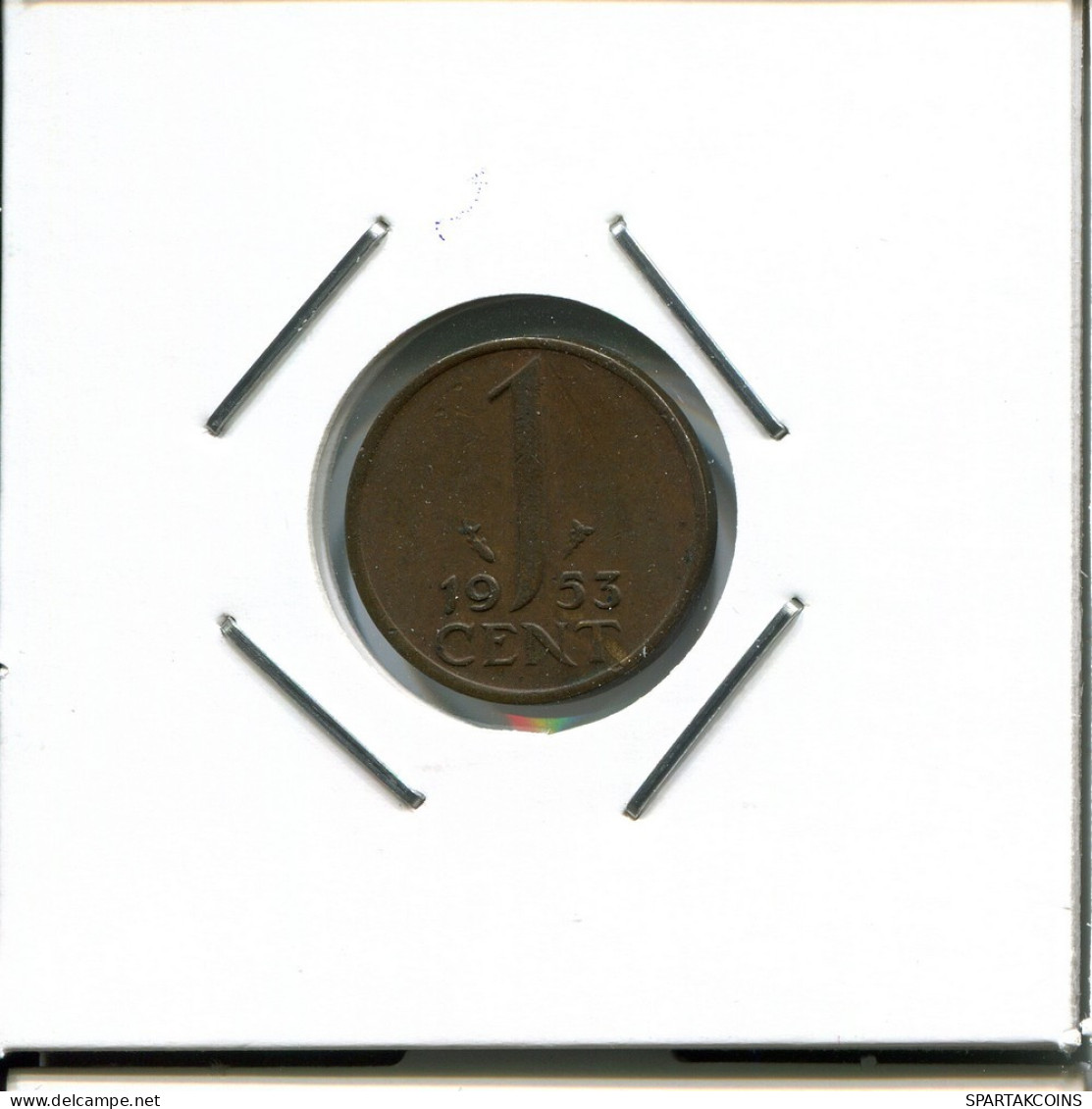 1 CENT 1953 NEERLANDÉS NETHERLANDS Moneda #AR520.E.A - 1948-1980: Juliana