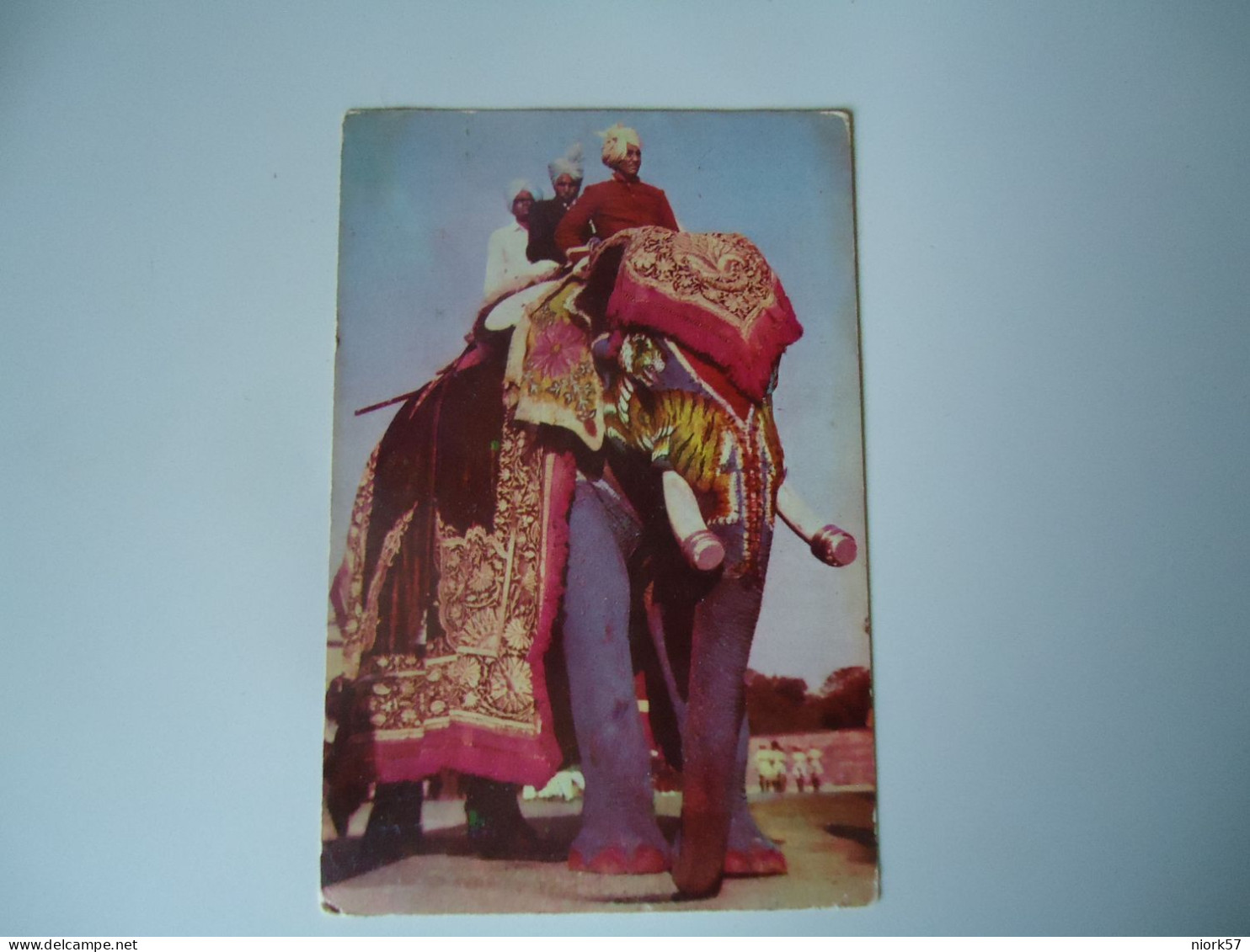 INDIA   POSTCARDS   ELEPHANTS RIDE  FOR MORE PURCHASES 10% DISCOUNT - Indien