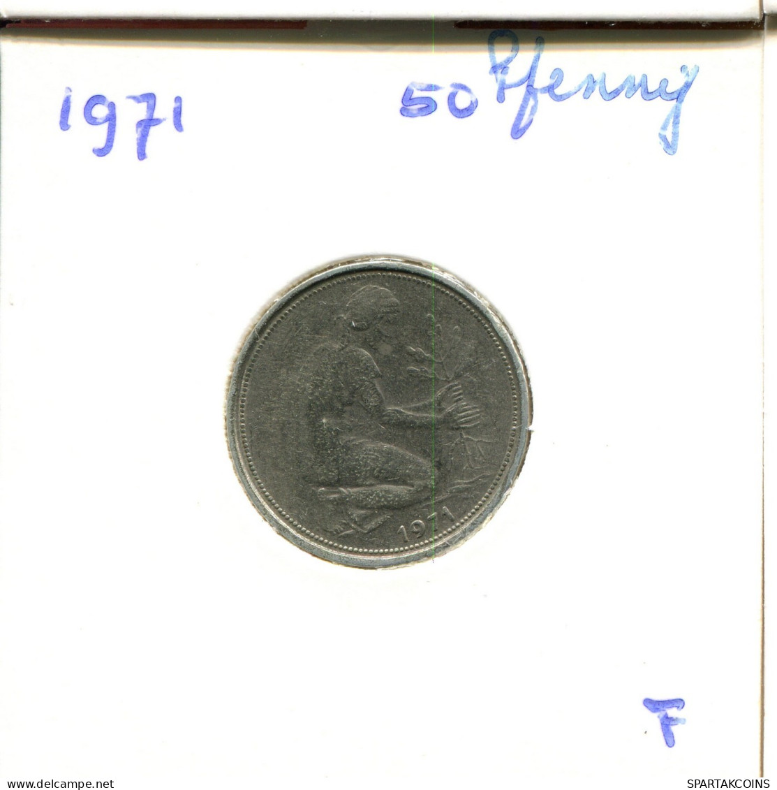 50 PFENNIG 1971 F BRD DEUTSCHLAND Münze GERMANY #DA870.D.A - 50 Pfennig