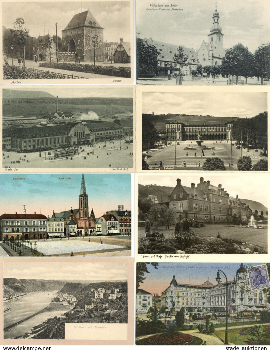 WUKI Partie Mit Ca. 450 Alten Ansichtskarten Deutschland, Einigen Modernen Karten Sowie 42 Briefmarken-Heftchen Schweiz  - 100 - 499 Postales