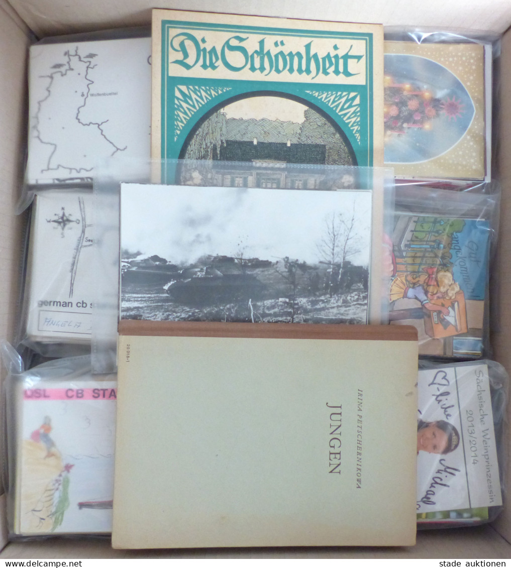 WUKI Umzugskiste Mit Ansichtskarten, Fotos, Büchern, Zeitungen, Dokumenten Usw. - 100 - 499 Postales